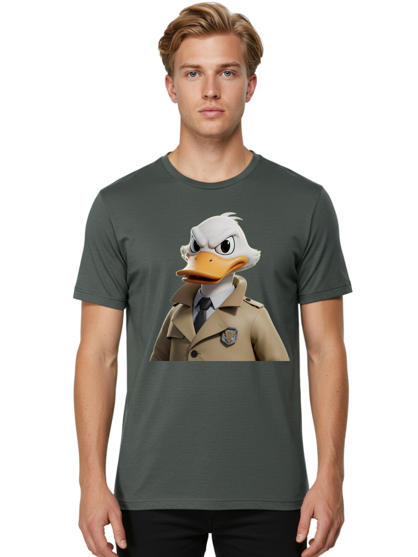 Fbi-Duck Men'S Graphic Tee, 100% Cotton, Comfortable Casual Summer Wear, Machine Washable, Vintage Camera, Old Camera, Antique Camera, Black Camera, Classic Photography, Photography Equipment, Nostalgic Device, Film Camera, Camera Art Bam392