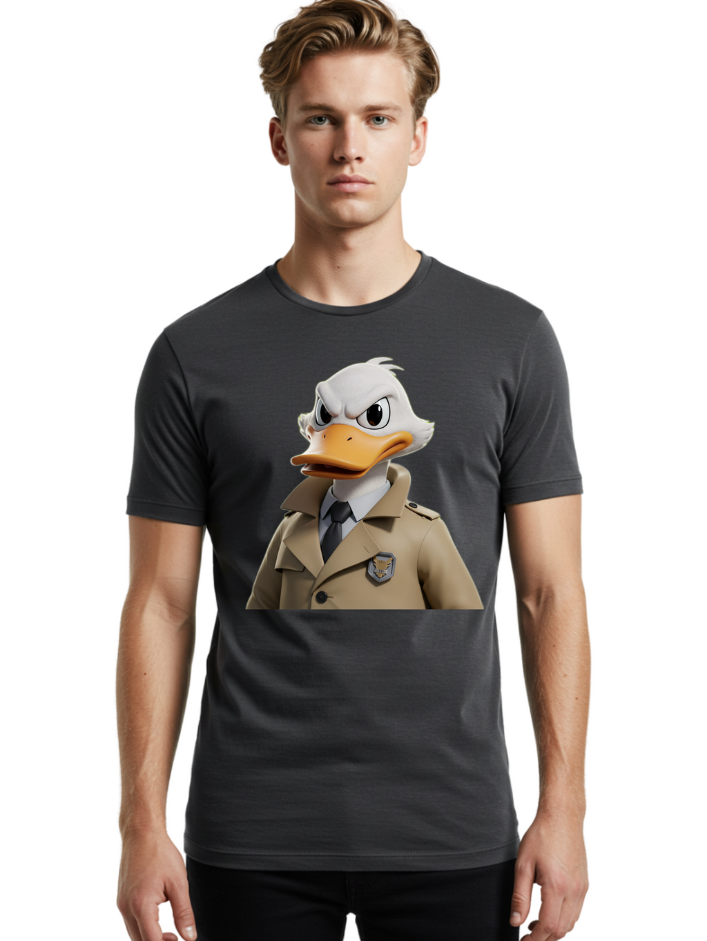Fbi-Duck Men'S Graphic Tee, 100% Cotton, Comfortable Casual Summer Wear, Machine Washable, Vintage Camera, Old Camera, Antique Camera, Black Camera, Classic Photography, Photography Equipment, Nostalgic Device, Film Camera, Camera Art Bam392
