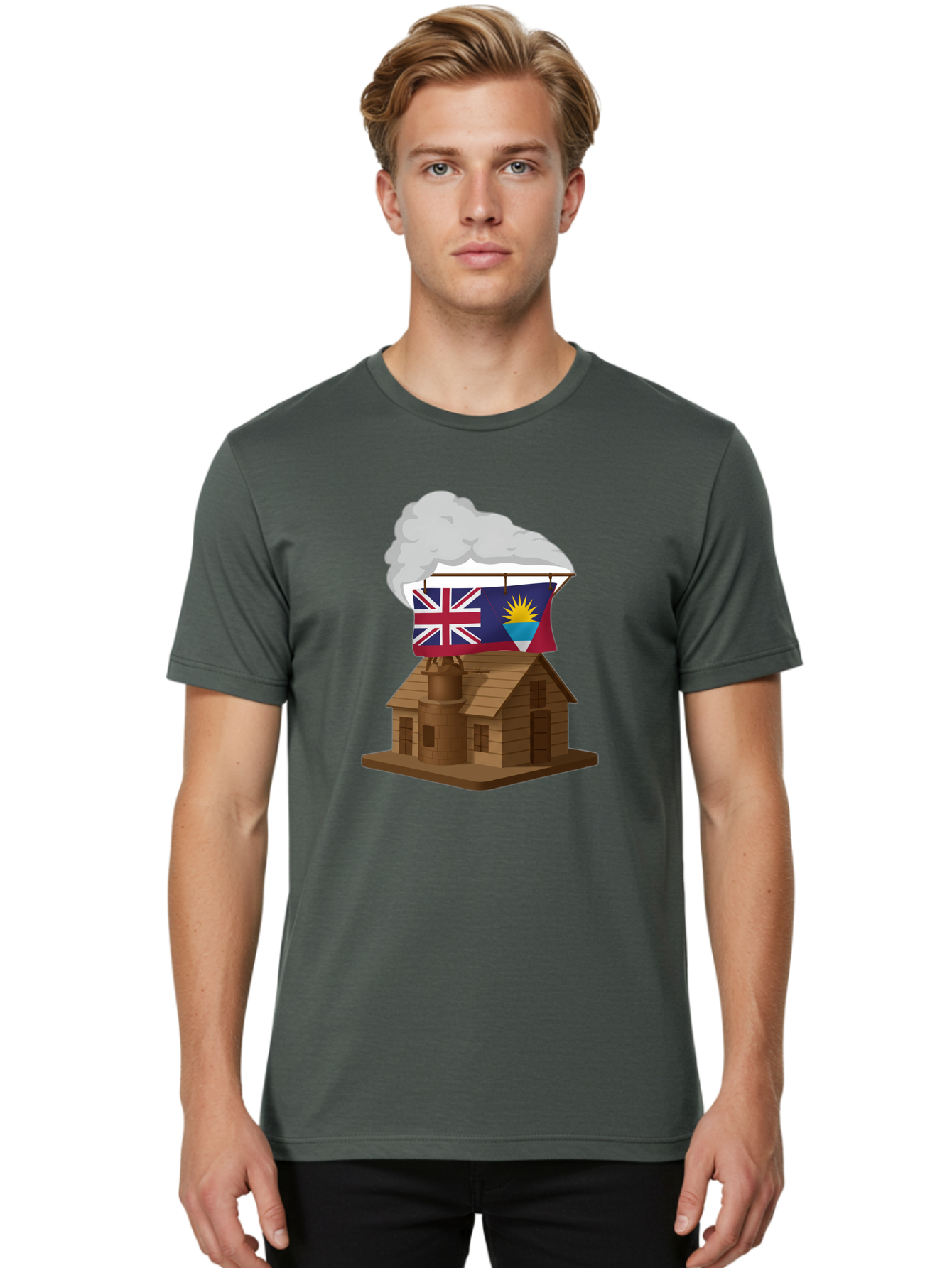 Fiji-Flag-Factory Men'S Graphic Tee, 100% Cotton, Comfortable Casual Summer Wear, Machine Washable, Vintage Camera, Old Camera, Antique Camera, Black Camera, Classic Photography, Photography Equipment, Nostalgic Device, Film Camera, Camera Art Bam395