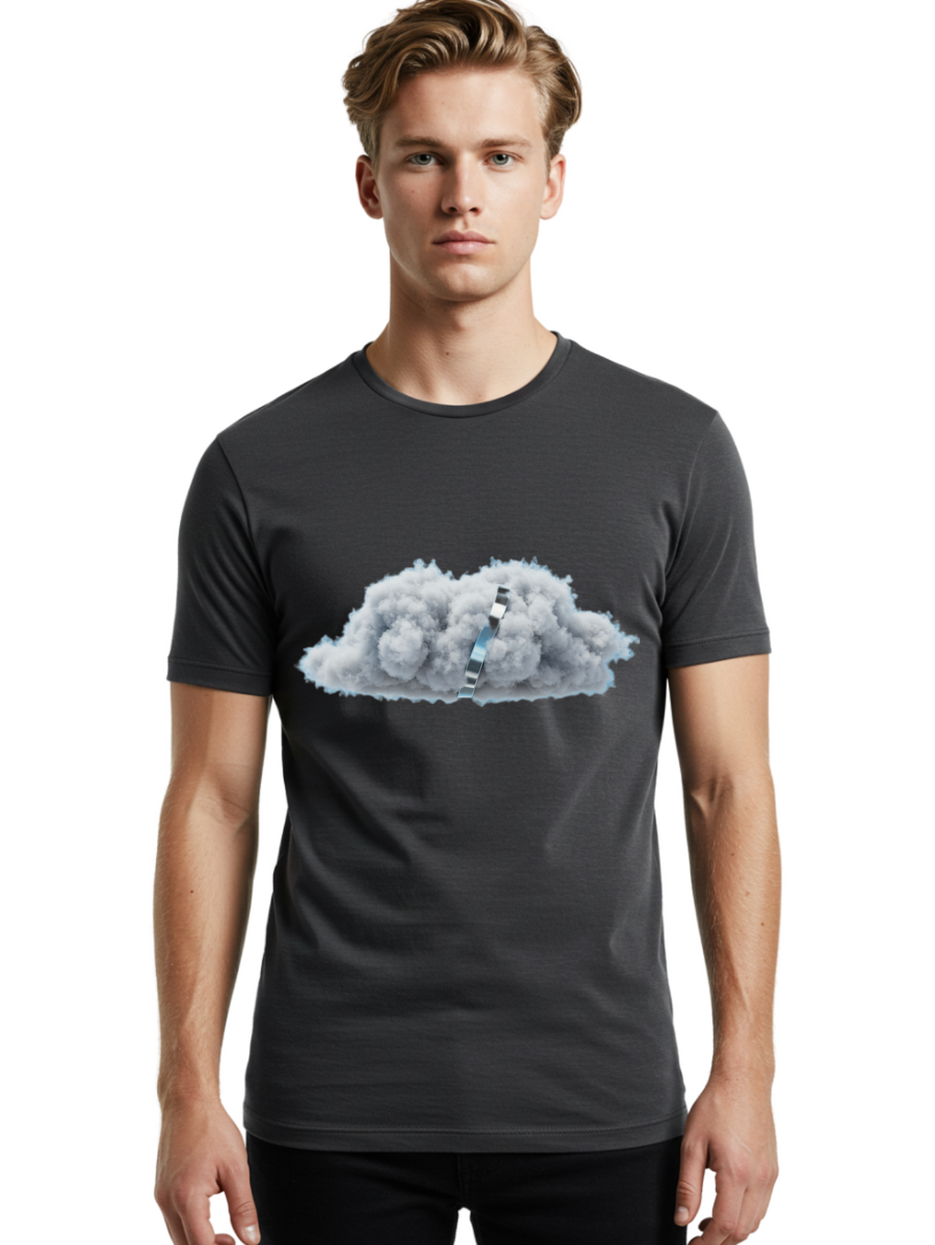 Film-Strip-Cloud Men'S Graphic Tee, 100% Cotton, Comfortable Casual Summer Wear, Machine Washable, Vintage Camera, Old Camera, Antique Camera, Black Camera, Classic Photography, Photography Equipment, Nostalgic Device, Film Camera, Camera Art Bam396