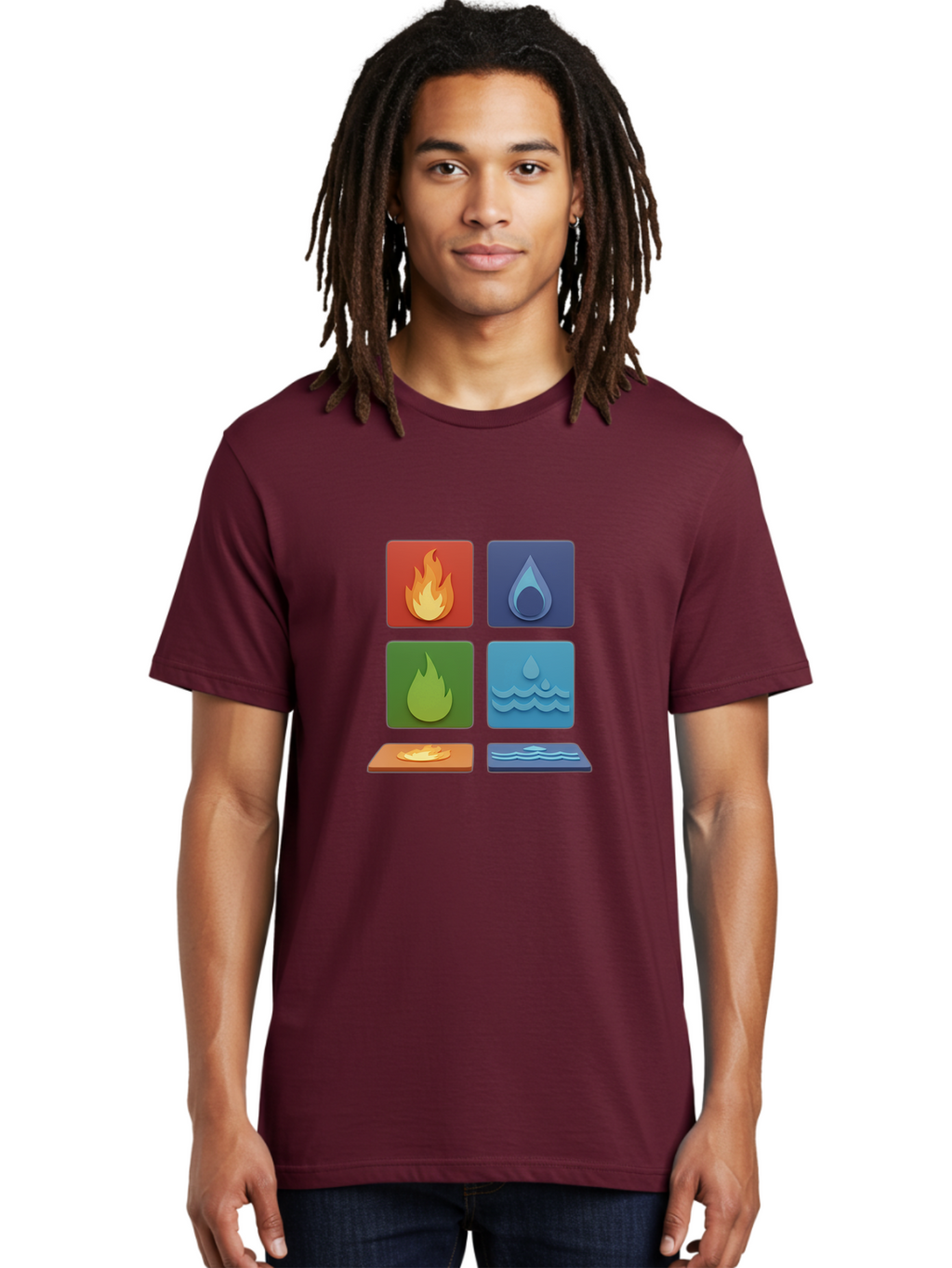Fire-And-Water-Elements Men'S Graphic Tee, 100% Cotton, Comfortable Casual Summer Wear, Machine Washable, Vintage Camera, Old Camera, Antique Camera, Black Camera, Classic Photography, Photography Equipment, Nostalgic Device, Film Camera, Bam397