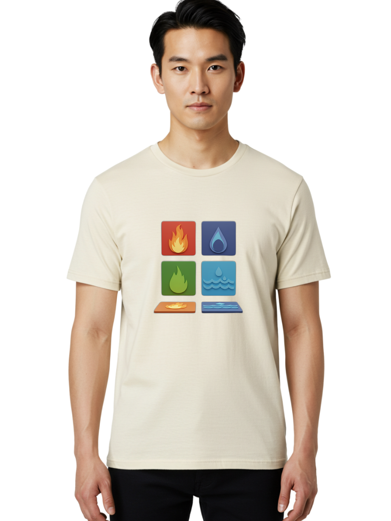 Fire-And-Water-Elements Men'S Graphic Tee, 100% Cotton, Comfortable Casual Summer Wear, Machine Washable, Vintage Camera, Old Camera, Antique Camera, Black Camera, Classic Photography, Photography Equipment, Nostalgic Device, Film Camera, Bam397