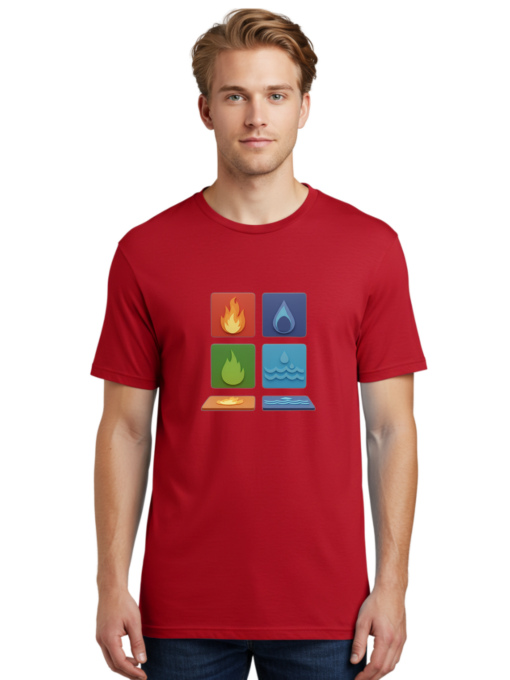 Fire-And-Water-Elements Men'S Graphic Tee, 100% Cotton, Comfortable Casual Summer Wear, Machine Washable, Vintage Camera, Old Camera, Antique Camera, Black Camera, Classic Photography, Photography Equipment, Nostalgic Device, Film Camera, Bam397