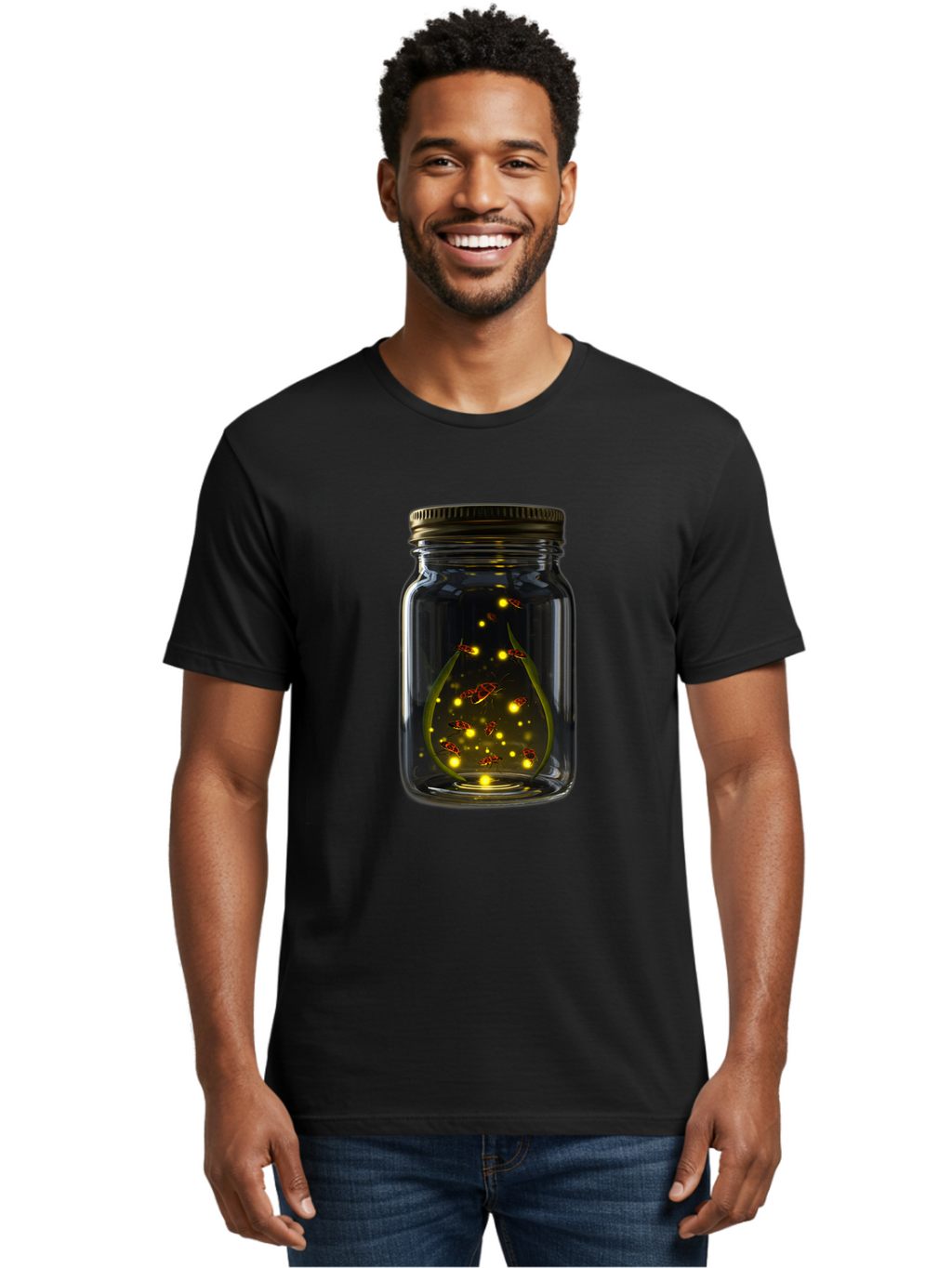 Fireflies-In-A-Jar Men'S Graphic Tee, 100% Cotton, Comfortable Casual Summer Wear, Machine Washable, Vintage Camera, Old Camera, Antique Camera, Black Camera, Classic Photography, Photography Equipment, Nostalgic Device, Film Camera, Bam398