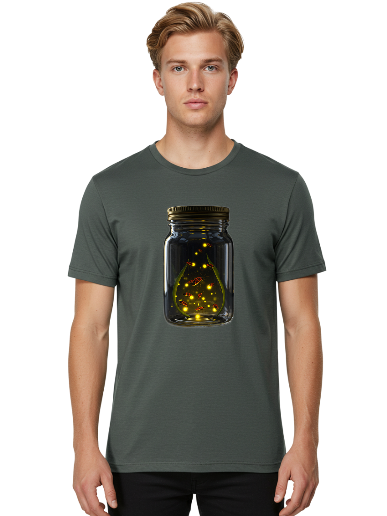Fireflies-In-A-Jar Men'S Graphic Tee, 100% Cotton, Comfortable Casual Summer Wear, Machine Washable, Vintage Camera, Old Camera, Antique Camera, Black Camera, Classic Photography, Photography Equipment, Nostalgic Device, Film Camera, Bam398