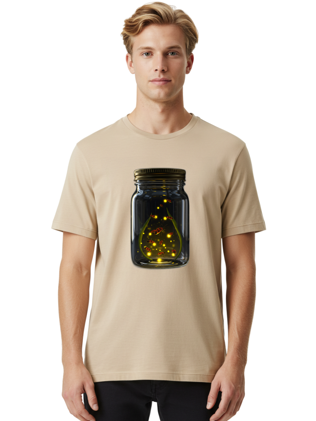 Fireflies-In-A-Jar Men'S Graphic Tee, 100% Cotton, Comfortable Casual Summer Wear, Machine Washable, Vintage Camera, Old Camera, Antique Camera, Black Camera, Classic Photography, Photography Equipment, Nostalgic Device, Film Camera, Bam398