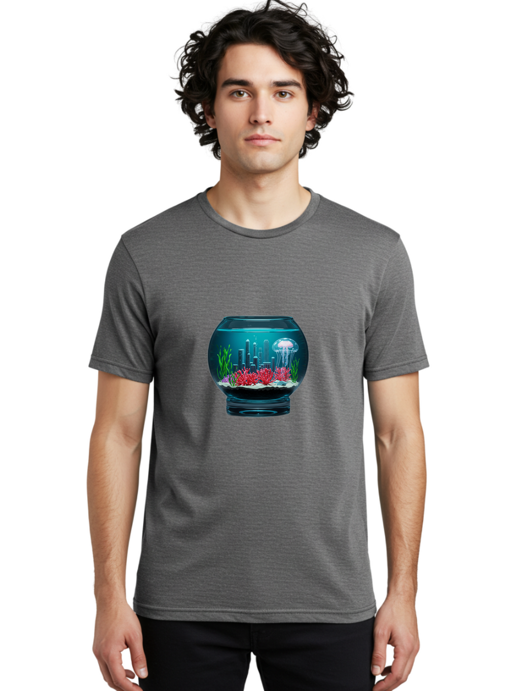 Fish-Bowl-Cityscape Men'S Graphic Tee, 100% Cotton, Comfortable Casual Summer Wear, Machine Washable, Vintage Camera, Old Camera, Antique Camera, Black Camera, Classic Photography, Photography Equipment, Nostalgic Device, Film Camera, Bam399