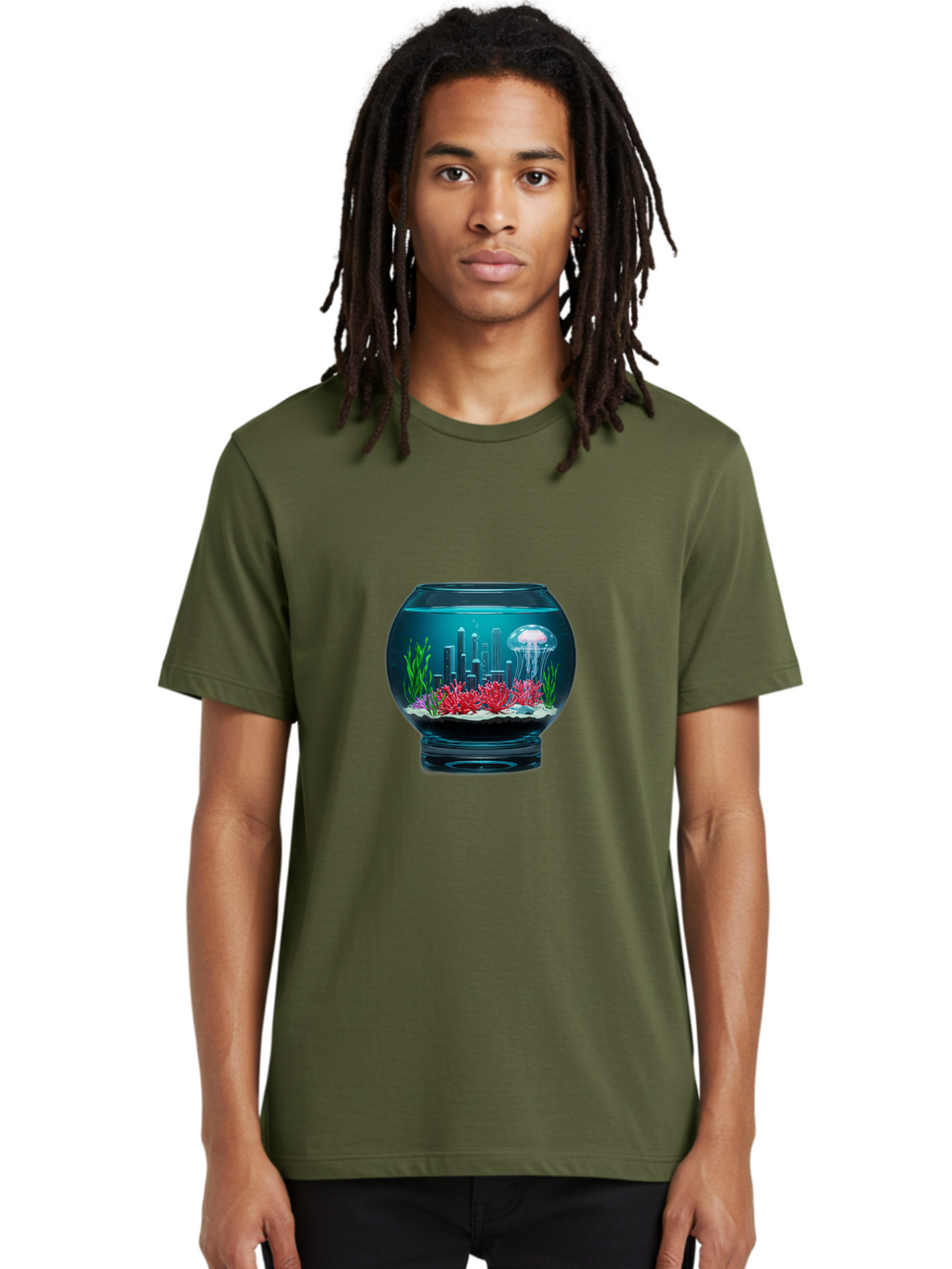 Fish-Bowl-Cityscape Men'S Graphic Tee, 100% Cotton, Comfortable Casual Summer Wear, Machine Washable, Vintage Camera, Old Camera, Antique Camera, Black Camera, Classic Photography, Photography Equipment, Nostalgic Device, Film Camera, Bam399