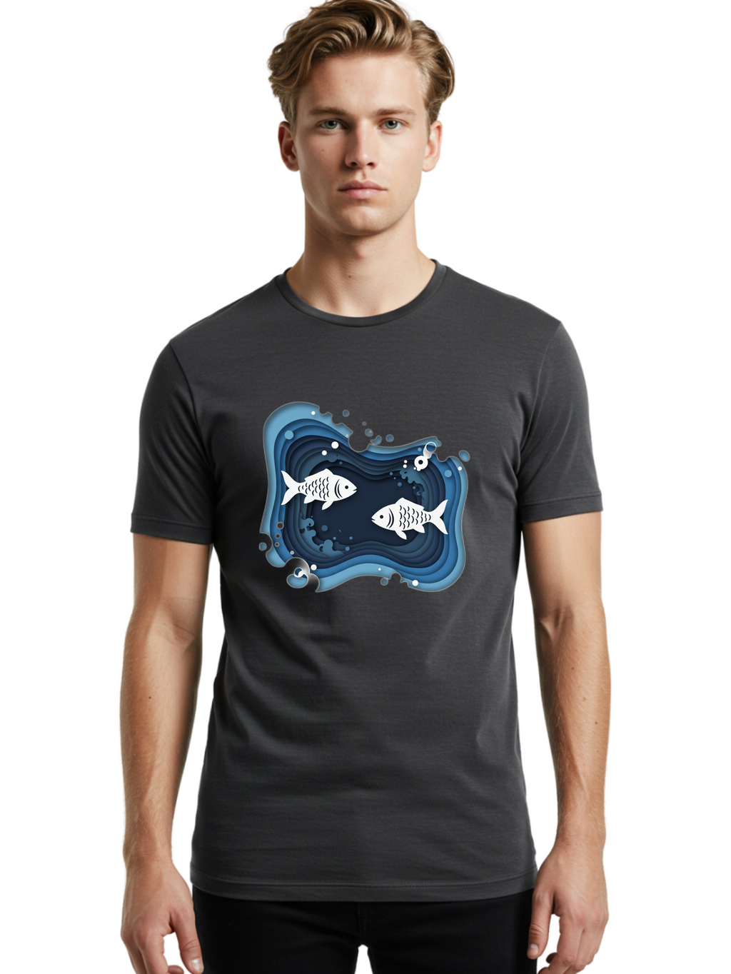 Fish-In-Water Men'S Graphic Tee, 100% Cotton, Comfortable Casual Summer Wear, Machine Washable, Vintage Camera, Old Camera, Antique Camera, Black Camera, Classic Photography, Photography Equipment, Nostalgic Device, Film Camera, Camera Art Bam400