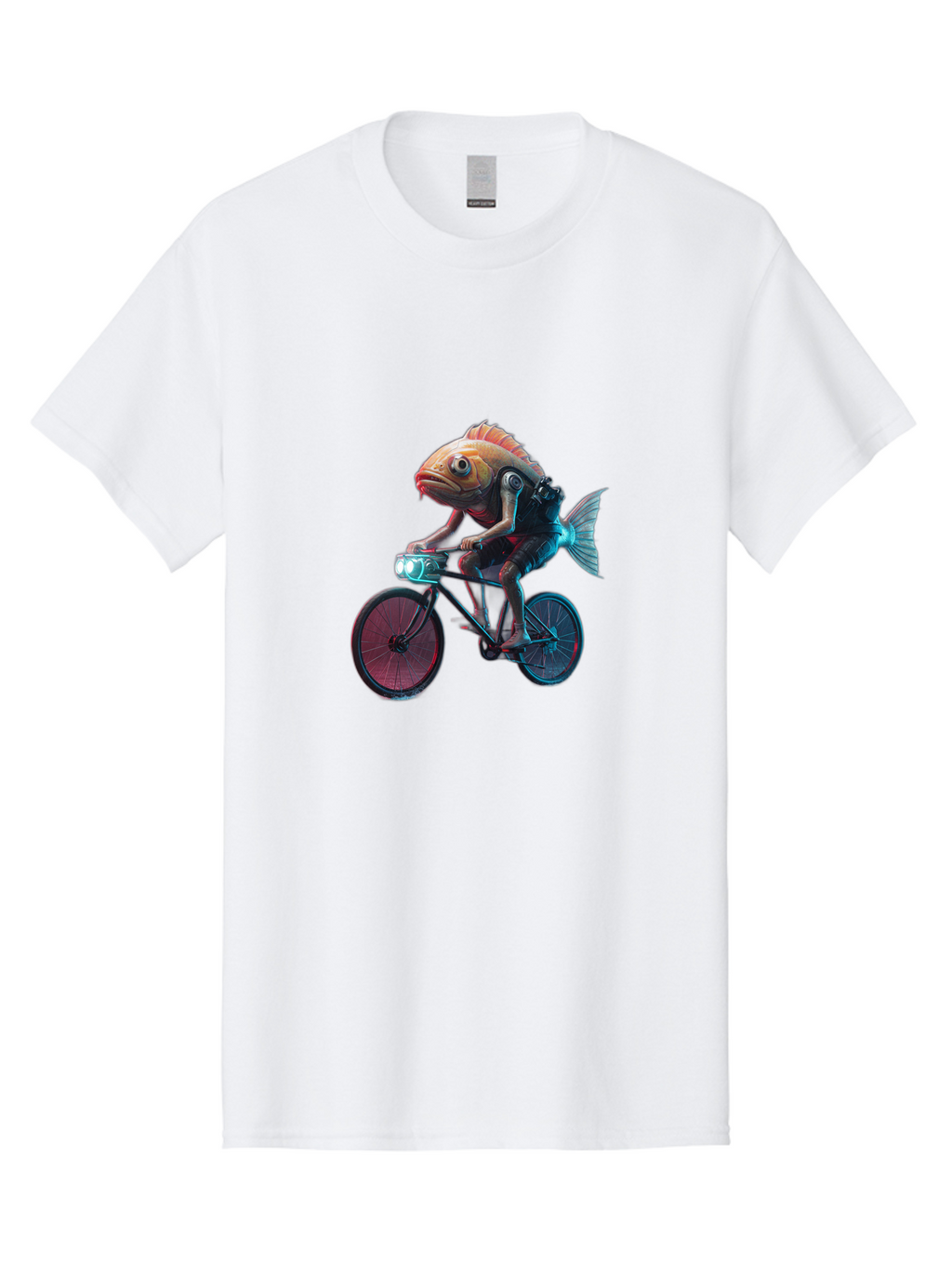 Fish-On-Bicycle-1 Men'S Graphic Tee, 100% Cotton, Comfortable Casual Summer Wear, Machine Washable, Vintage Camera, Old Camera, Antique Camera, Black Camera, Classic Photography, Photography Equipment, Nostalgic Device, Film Camera, Camera Art Bam401