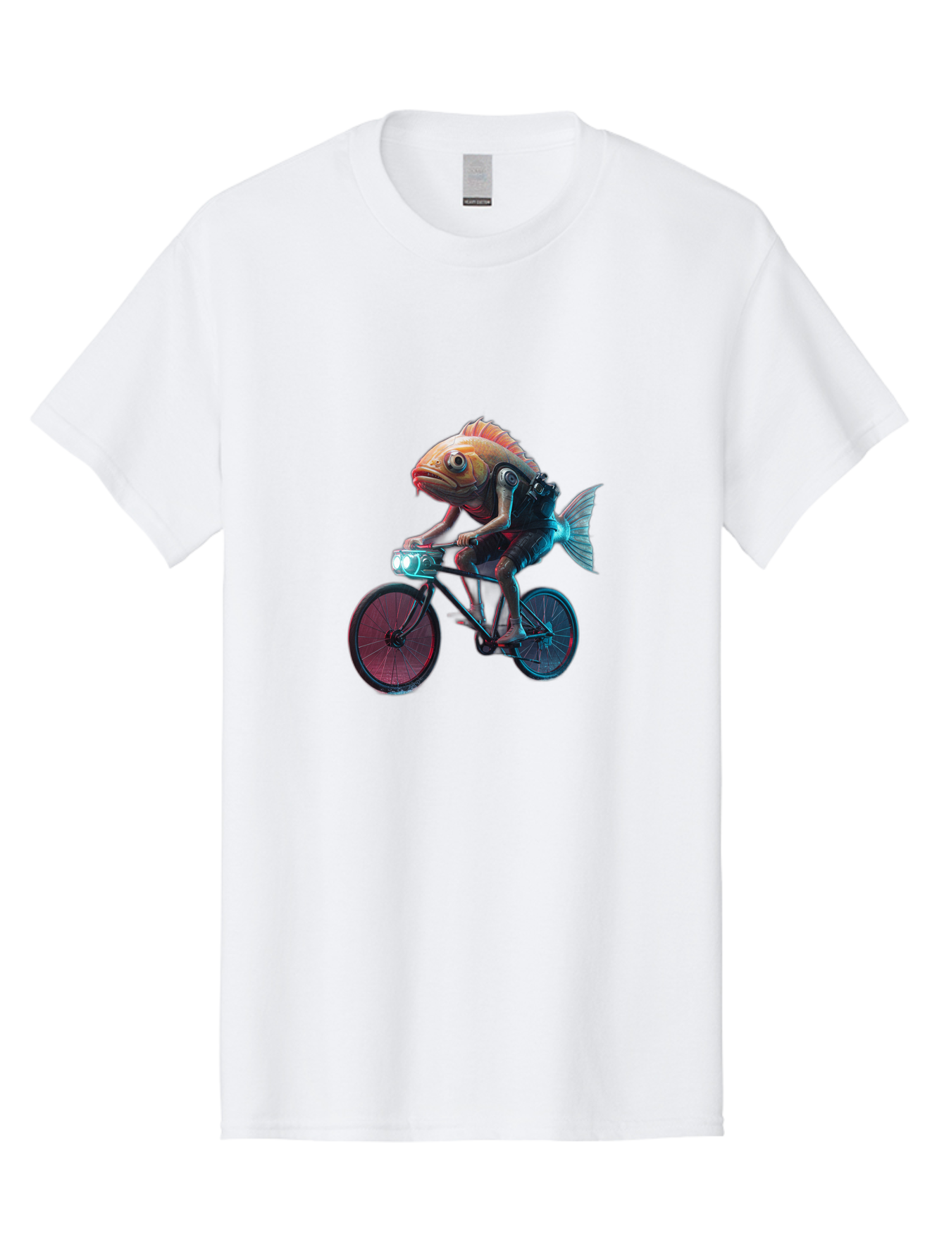 Fish-On-Bicycle-1 Men'S Graphic Tee, 100% Cotton, Comfortable Casual Summer Wear, Machine Washable, Vintage Camera, Old Camera, Antique Camera, Black Camera, Classic Photography, Photography Equipment, Nostalgic Device, Film Camera, Camera Art Bam401