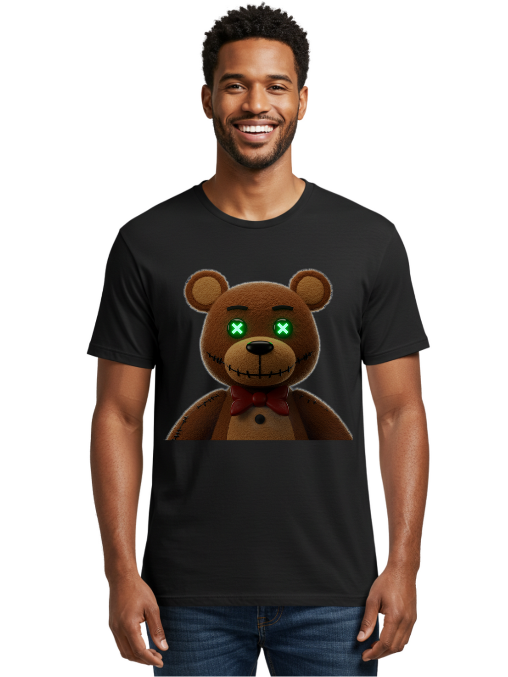 Five-Nights-At-Freddy-S-Bear Men'S Graphic Tee, 100% Cotton, Comfortable Casual Summer Wear, Machine Washable, Vintage Camera, Old Camera, Antique Camera, Black Camera, Classic Photography, Photography Equipment, Nostalgic Device, Film Camera, Bam406