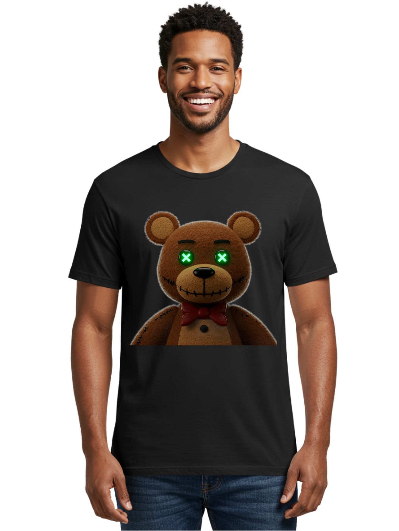 Five-Nights-At-Freddy-S-Bear Men'S Graphic Tee, 100% Cotton, Comfortable Casual Summer Wear, Machine Washable, Vintage Camera, Old Camera, Antique Camera, Black Camera, Classic Photography, Photography Equipment, Nostalgic Device, Film Camera, Bam406