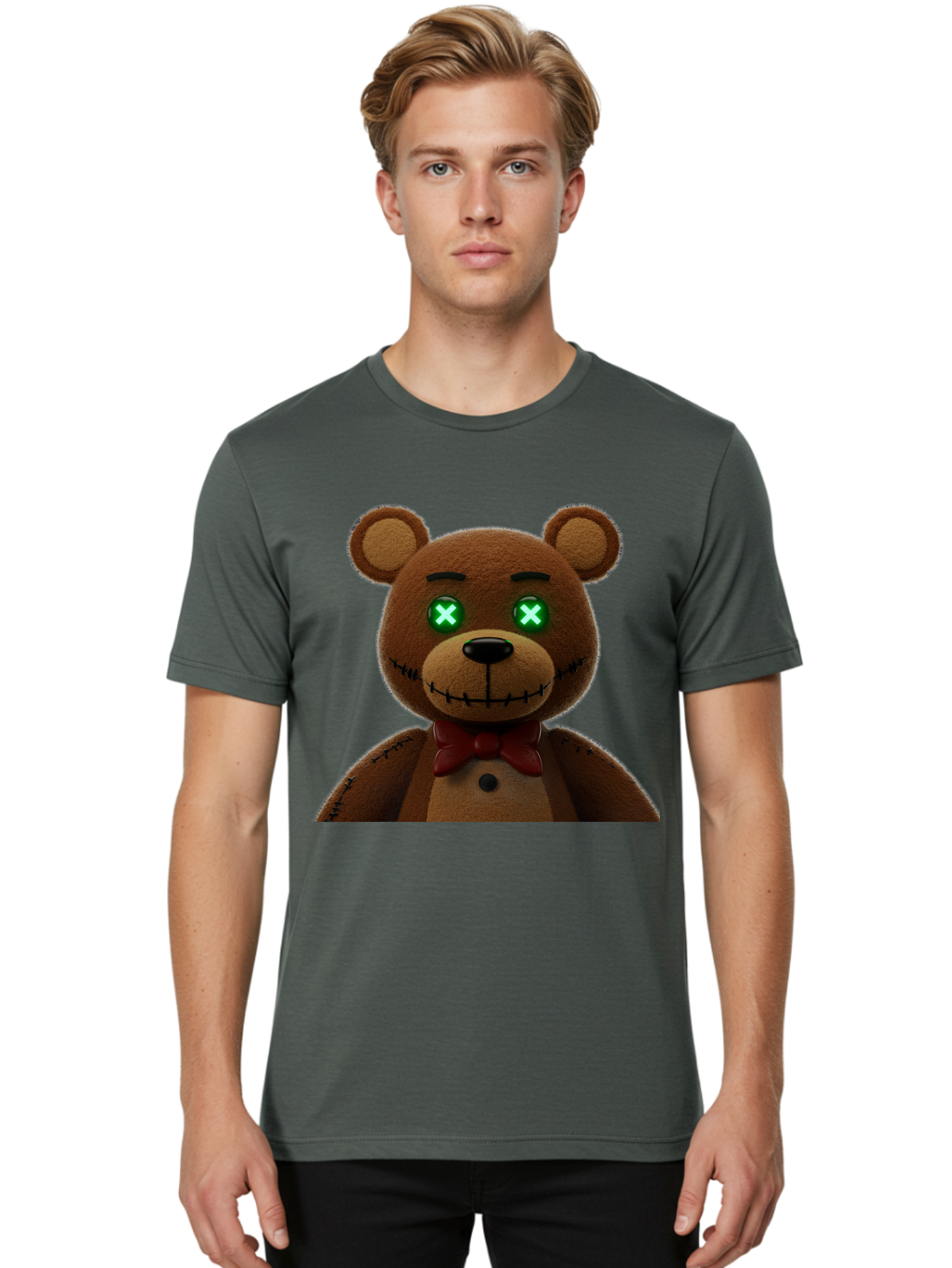 Five-Nights-At-Freddy-S-Bear Men'S Graphic Tee, 100% Cotton, Comfortable Casual Summer Wear, Machine Washable, Vintage Camera, Old Camera, Antique Camera, Black Camera, Classic Photography, Photography Equipment, Nostalgic Device, Film Camera, Bam406