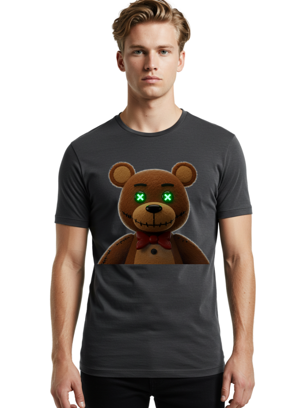 Five-Nights-At-Freddy-S-Bear Men'S Graphic Tee, 100% Cotton, Comfortable Casual Summer Wear, Machine Washable, Vintage Camera, Old Camera, Antique Camera, Black Camera, Classic Photography, Photography Equipment, Nostalgic Device, Film Camera, Bam406