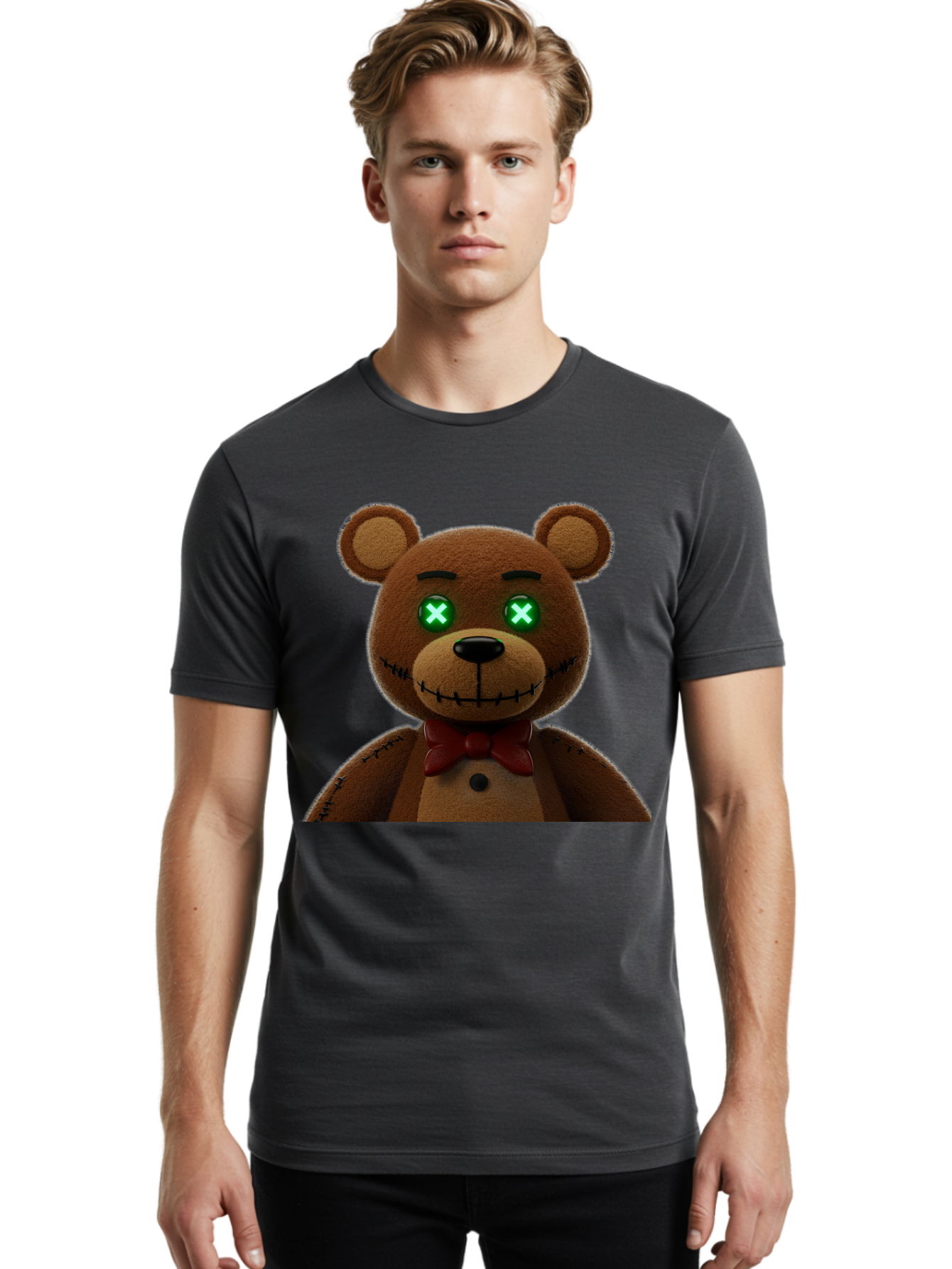 Five-Nights-At-Freddy-S-Bear Men'S Graphic Tee, 100% Cotton, Comfortable Casual Summer Wear, Machine Washable, Vintage Camera, Old Camera, Antique Camera, Black Camera, Classic Photography, Photography Equipment, Nostalgic Device, Film Camera, Bam406