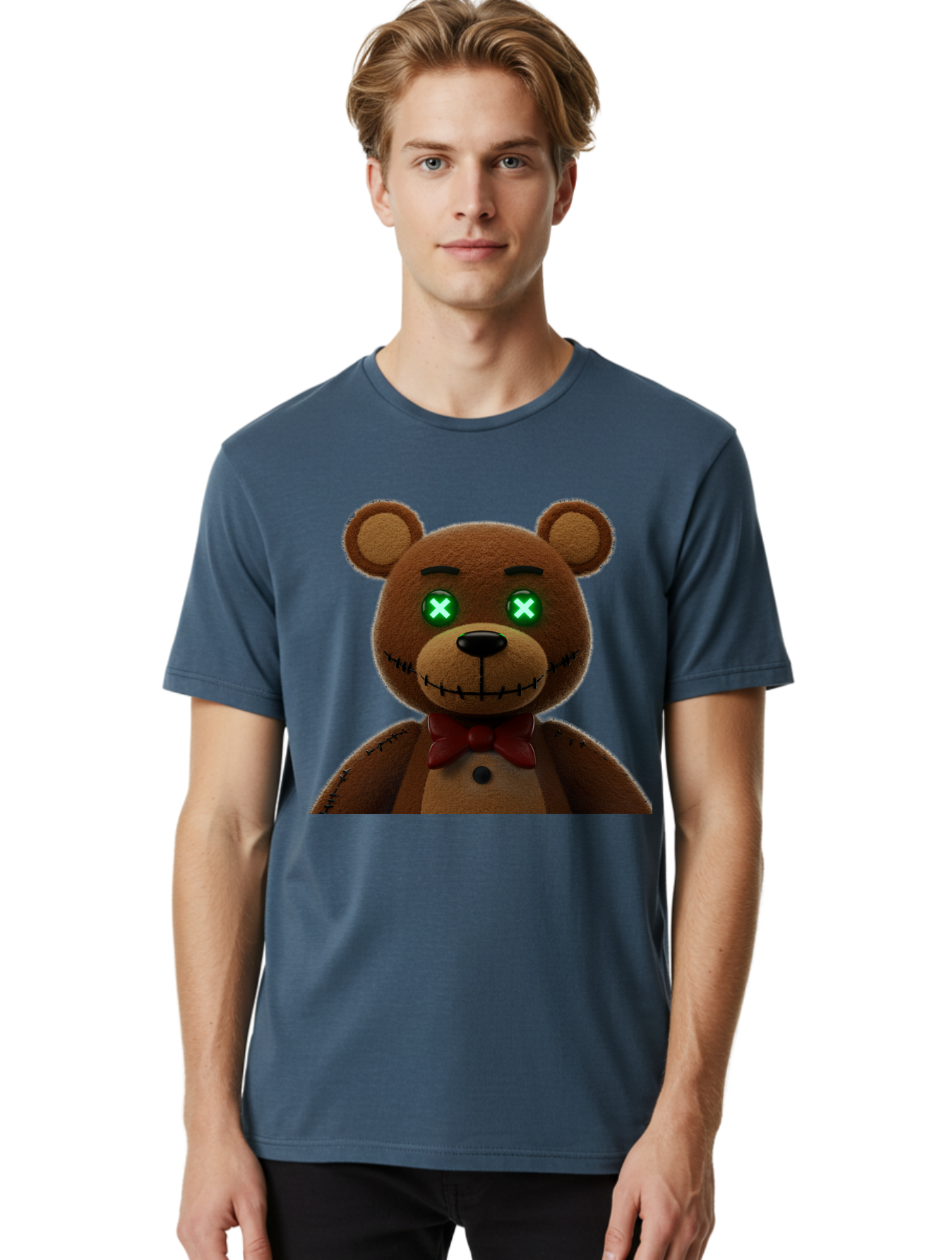 Five-Nights-At-Freddy-S-Bear Men'S Graphic Tee, 100% Cotton, Comfortable Casual Summer Wear, Machine Washable, Vintage Camera, Old Camera, Antique Camera, Black Camera, Classic Photography, Photography Equipment, Nostalgic Device, Film Camera, Bam406