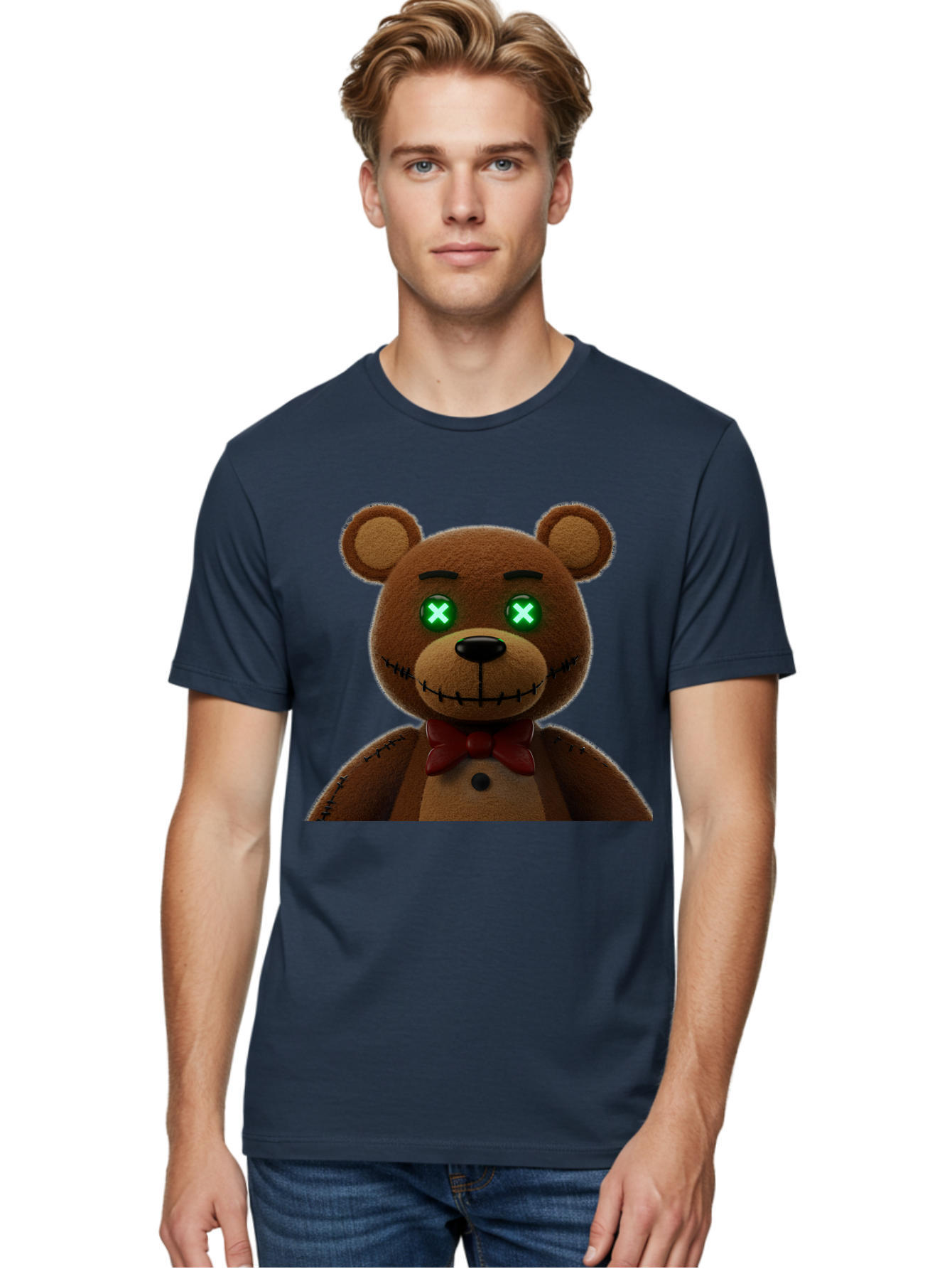 Five-Nights-At-Freddy-S-Bear Men'S Graphic Tee, 100% Cotton, Comfortable Casual Summer Wear, Machine Washable, Vintage Camera, Old Camera, Antique Camera, Black Camera, Classic Photography, Photography Equipment, Nostalgic Device, Film Camera, Bam406