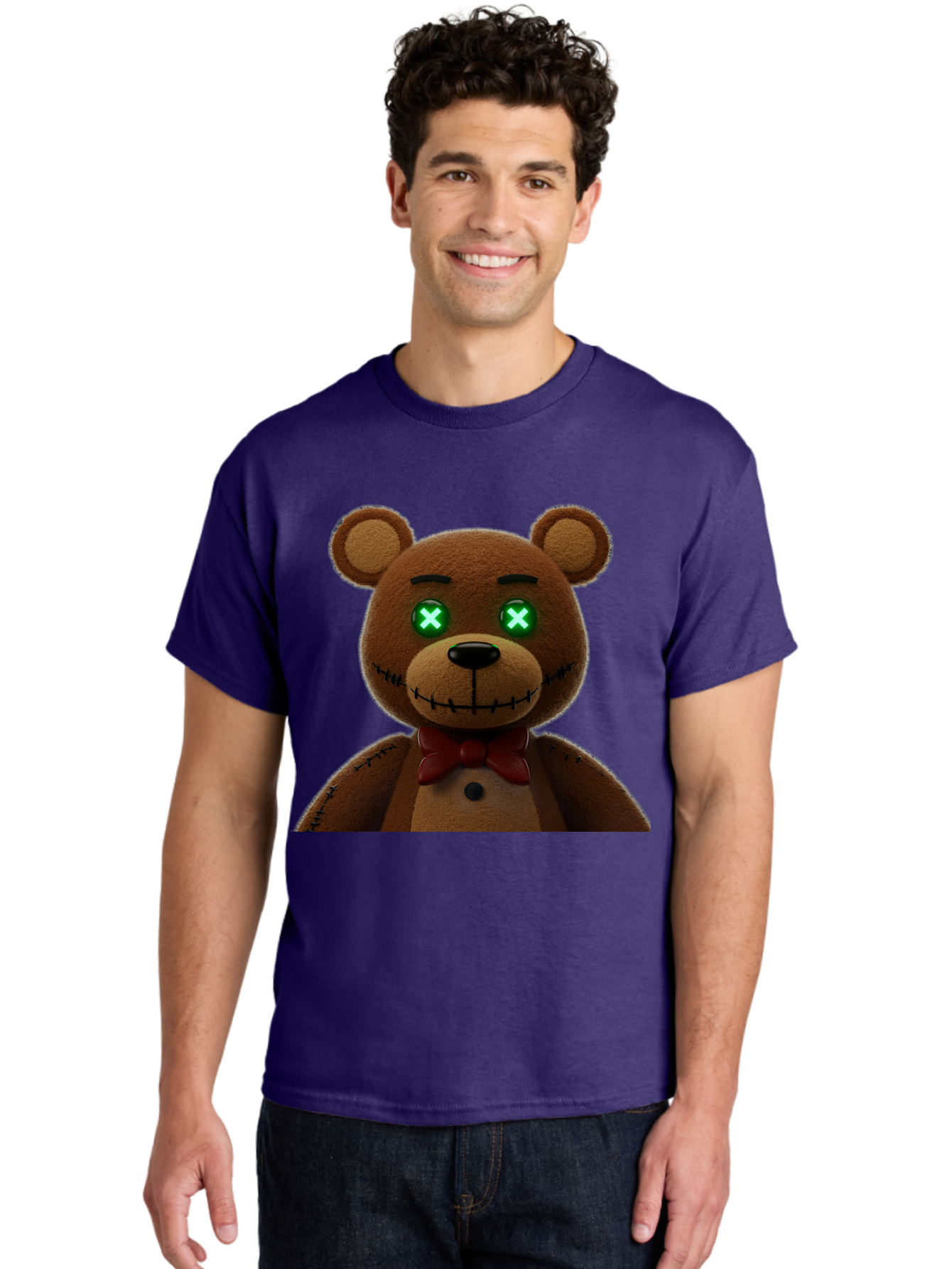 Five-Nights-At-Freddy-S-Bear Men'S Graphic Tee, 100% Cotton, Comfortable Casual Summer Wear, Machine Washable, Vintage Camera, Old Camera, Antique Camera, Black Camera, Classic Photography, Photography Equipment, Nostalgic Device, Film Camera, Bam406