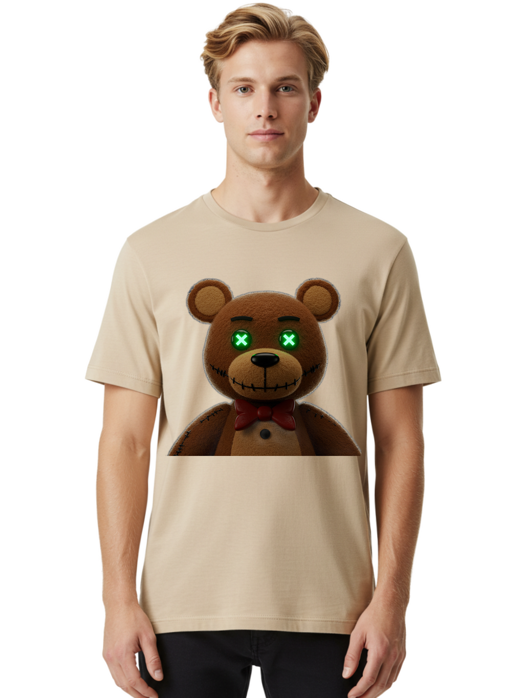 Five-Nights-At-Freddy-S-Bear Men'S Graphic Tee, 100% Cotton, Comfortable Casual Summer Wear, Machine Washable, Vintage Camera, Old Camera, Antique Camera, Black Camera, Classic Photography, Photography Equipment, Nostalgic Device, Film Camera, Bam406