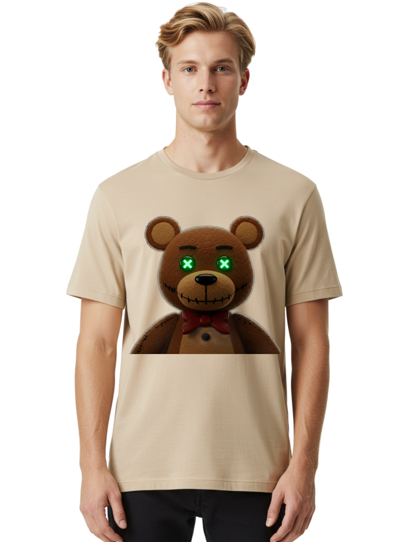 Five-Nights-At-Freddy-S-Bear Men'S Graphic Tee, 100% Cotton, Comfortable Casual Summer Wear, Machine Washable, Vintage Camera, Old Camera, Antique Camera, Black Camera, Classic Photography, Photography Equipment, Nostalgic Device, Film Camera, Bam406