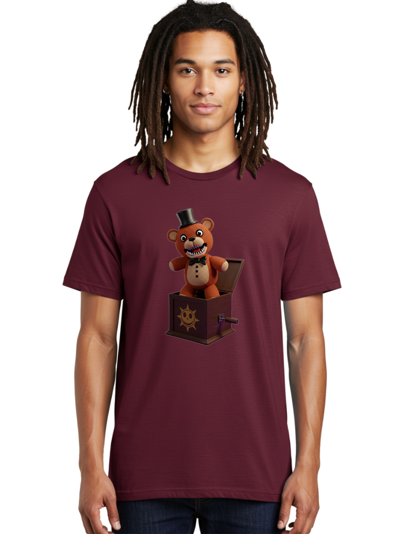 Five-Nights-At-Freddy-S-Jack-In-The-Box Men'S Graphic Tee, 100% Cotton, Comfortable Casual Summer Wear, Machine Washable, Vintage Camera, Old Camera, Antique Camera, Black Camera, Classic Photography, Photography Equipment, Nostalgic Device, Bam407