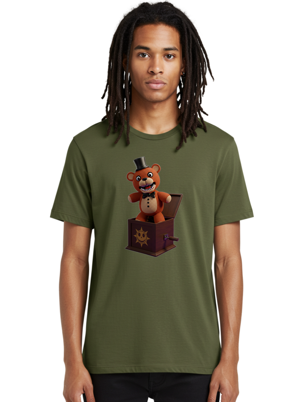 Five-Nights-At-Freddy-S-Jack-In-The-Box Men'S Graphic Tee, 100% Cotton, Comfortable Casual Summer Wear, Machine Washable, Vintage Camera, Old Camera, Antique Camera, Black Camera, Classic Photography, Photography Equipment, Nostalgic Device, Bam407