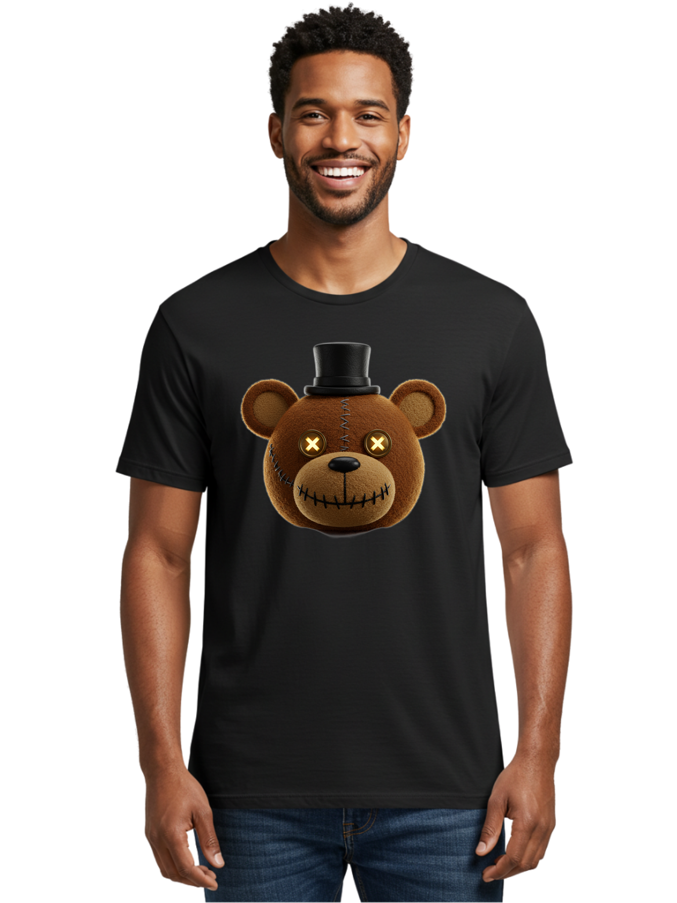 Five-Nights-At-Freddy-S-Teddy-Bear Men'S Graphic Tee, 100% Cotton, Comfortable Casual Summer Wear, Machine Washable, Vintage Camera, Old Camera, Antique Camera, Black Camera, Classic Photography, Photography Equipment, Nostalgic Device, Bam408