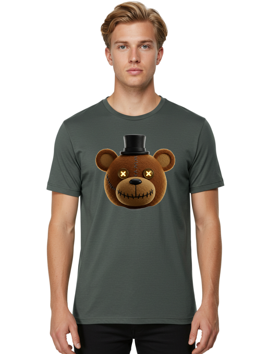 Five-Nights-At-Freddy-S-Teddy-Bear Men'S Graphic Tee, 100% Cotton, Comfortable Casual Summer Wear, Machine Washable, Vintage Camera, Old Camera, Antique Camera, Black Camera, Classic Photography, Photography Equipment, Nostalgic Device, Bam408