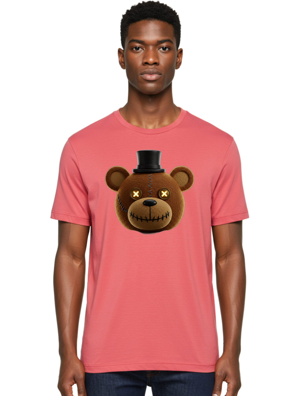Five-Nights-At-Freddy-S-Teddy-Bear Men'S Graphic Tee, 100% Cotton, Comfortable Casual Summer Wear, Machine Washable, Vintage Camera, Old Camera, Antique Camera, Black Camera, Classic Photography, Photography Equipment, Nostalgic Device, Bam408