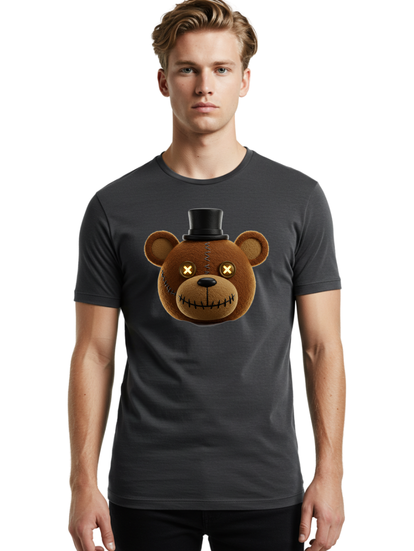 Five-Nights-At-Freddy-S-Teddy-Bear Men'S Graphic Tee, 100% Cotton, Comfortable Casual Summer Wear, Machine Washable, Vintage Camera, Old Camera, Antique Camera, Black Camera, Classic Photography, Photography Equipment, Nostalgic Device, Bam408