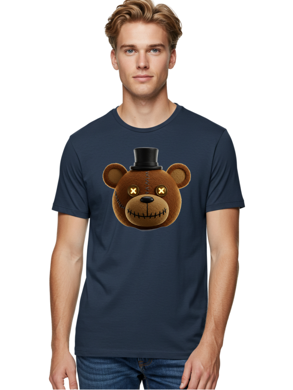 Five-Nights-At-Freddy-S-Teddy-Bear Men'S Graphic Tee, 100% Cotton, Comfortable Casual Summer Wear, Machine Washable, Vintage Camera, Old Camera, Antique Camera, Black Camera, Classic Photography, Photography Equipment, Nostalgic Device, Bam408