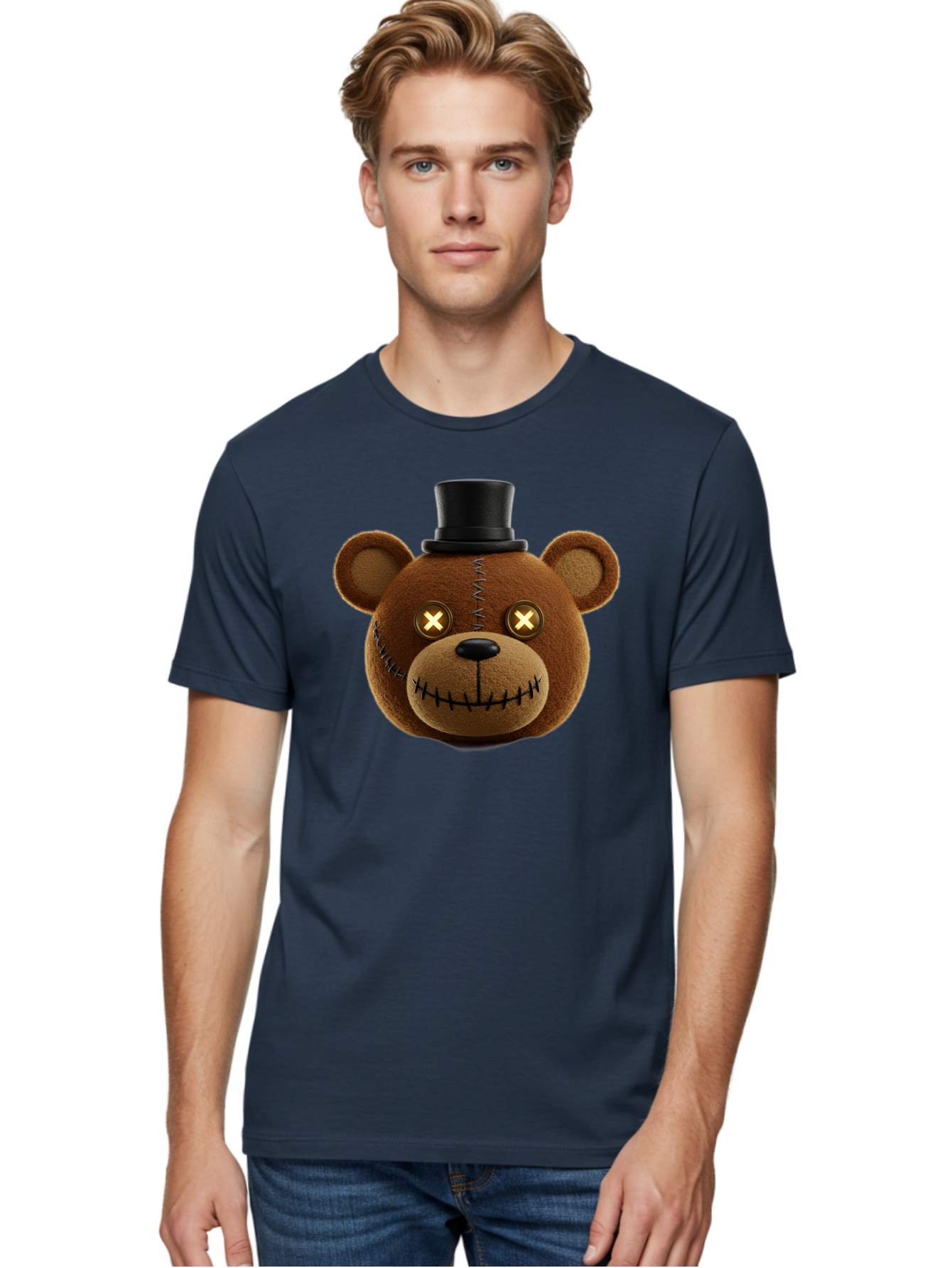 Five-Nights-At-Freddy-S-Teddy-Bear Men'S Graphic Tee, 100% Cotton, Comfortable Casual Summer Wear, Machine Washable, Vintage Camera, Old Camera, Antique Camera, Black Camera, Classic Photography, Photography Equipment, Nostalgic Device, Bam408