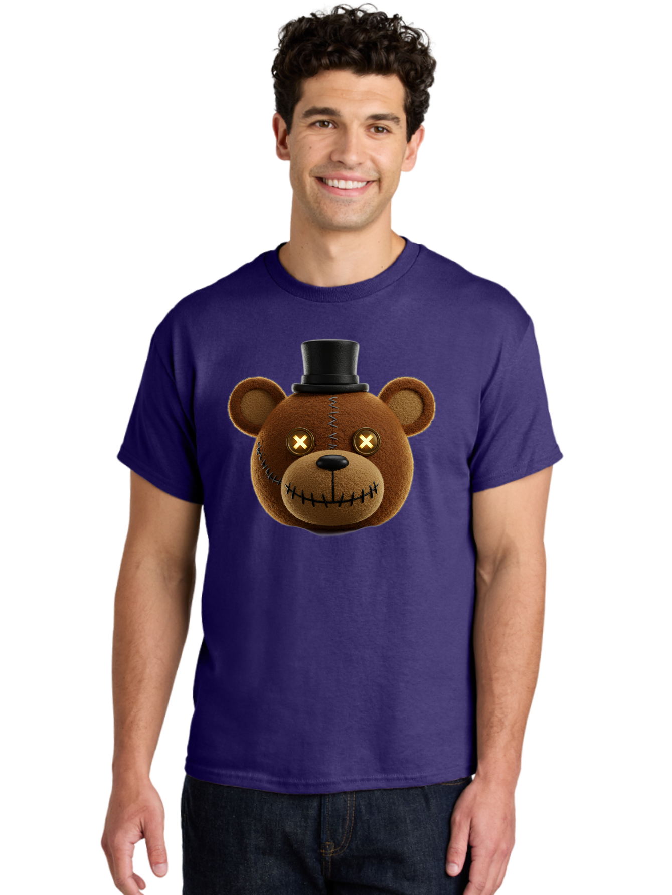 Five-Nights-At-Freddy-S-Teddy-Bear Men'S Graphic Tee, 100% Cotton, Comfortable Casual Summer Wear, Machine Washable, Vintage Camera, Old Camera, Antique Camera, Black Camera, Classic Photography, Photography Equipment, Nostalgic Device, Bam408