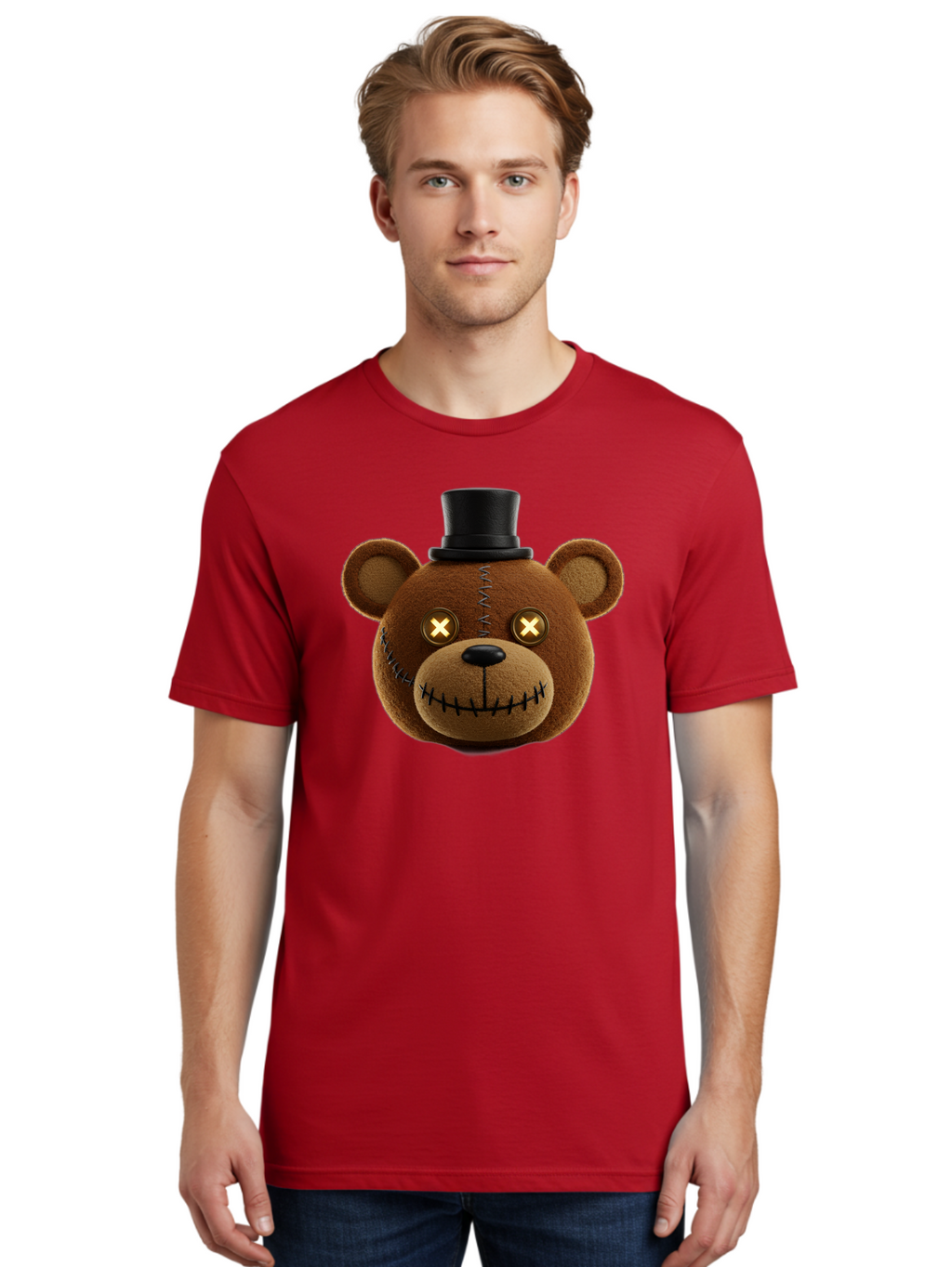Five-Nights-At-Freddy-S-Teddy-Bear Men'S Graphic Tee, 100% Cotton, Comfortable Casual Summer Wear, Machine Washable, Vintage Camera, Old Camera, Antique Camera, Black Camera, Classic Photography, Photography Equipment, Nostalgic Device, Bam408