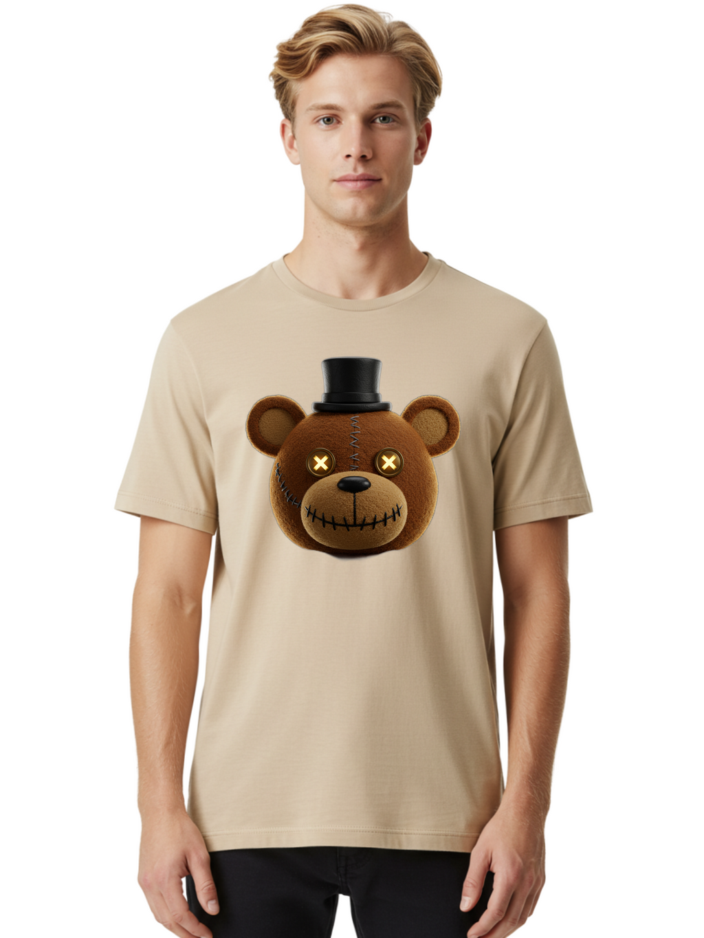 Five-Nights-At-Freddy-S-Teddy-Bear Men'S Graphic Tee, 100% Cotton, Comfortable Casual Summer Wear, Machine Washable, Vintage Camera, Old Camera, Antique Camera, Black Camera, Classic Photography, Photography Equipment, Nostalgic Device, Bam408