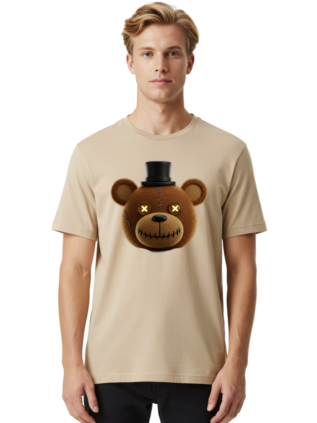 Five-Nights-At-Freddy-S-Teddy-Bear Men'S Graphic Tee, 100% Cotton, Comfortable Casual Summer Wear, Machine Washable, Vintage Camera, Old Camera, Antique Camera, Black Camera, Classic Photography, Photography Equipment, Nostalgic Device, Bam408