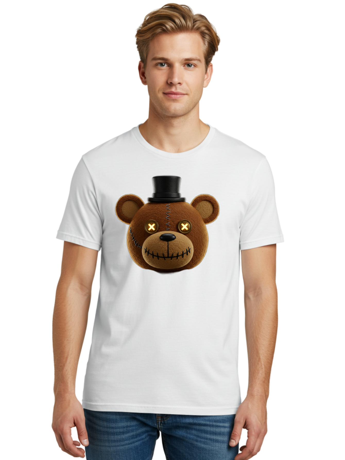 Five-Nights-At-Freddy-S-Teddy-Bear Men'S Graphic Tee, 100% Cotton, Comfortable Casual Summer Wear, Machine Washable, Vintage Camera, Old Camera, Antique Camera, Black Camera, Classic Photography, Photography Equipment, Nostalgic Device, Bam408