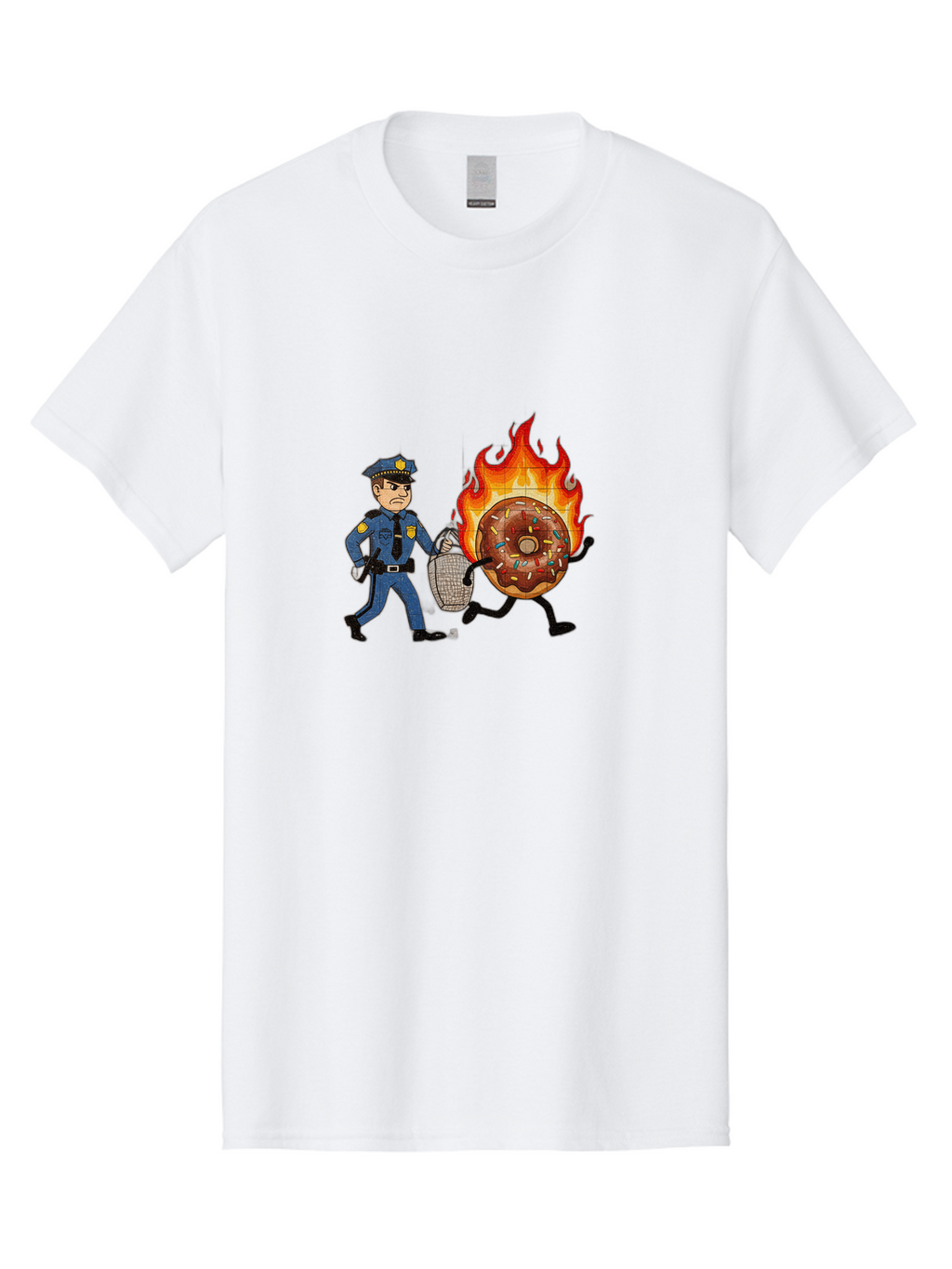 Flaming-Donut-1 Men'S Graphic Tee, 100% Cotton, Comfortable Casual Summer Wear, Machine Washable, Vintage Camera, Old Camera, Antique Camera, Black Camera, Classic Photography, Photography Equipment, Nostalgic Device, Film Camera, Camera Art Bam409