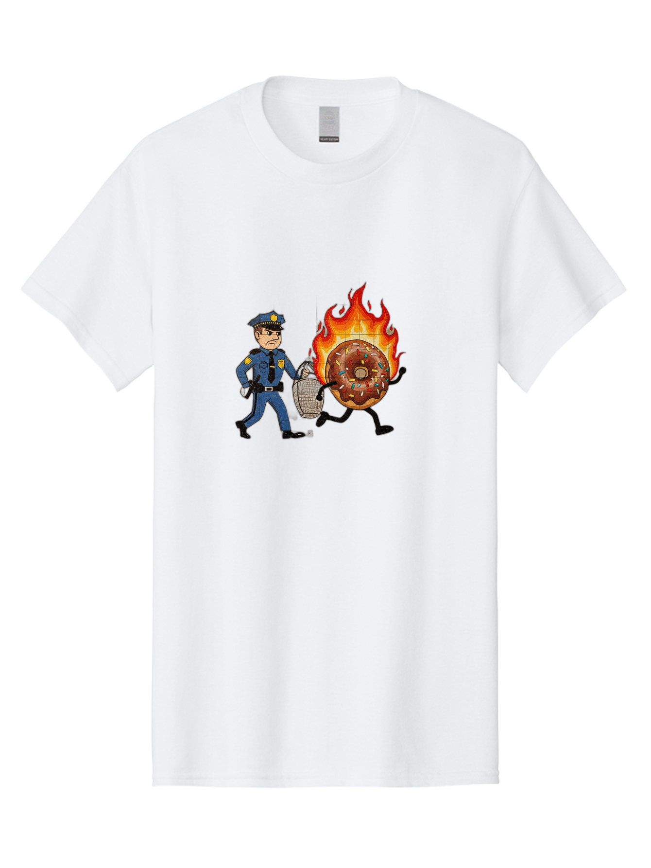 Flaming-Donut-1 Men'S Graphic Tee, 100% Cotton, Comfortable Casual Summer Wear, Machine Washable, Vintage Camera, Old Camera, Antique Camera, Black Camera, Classic Photography, Photography Equipment, Nostalgic Device, Film Camera, Camera Art Bam409