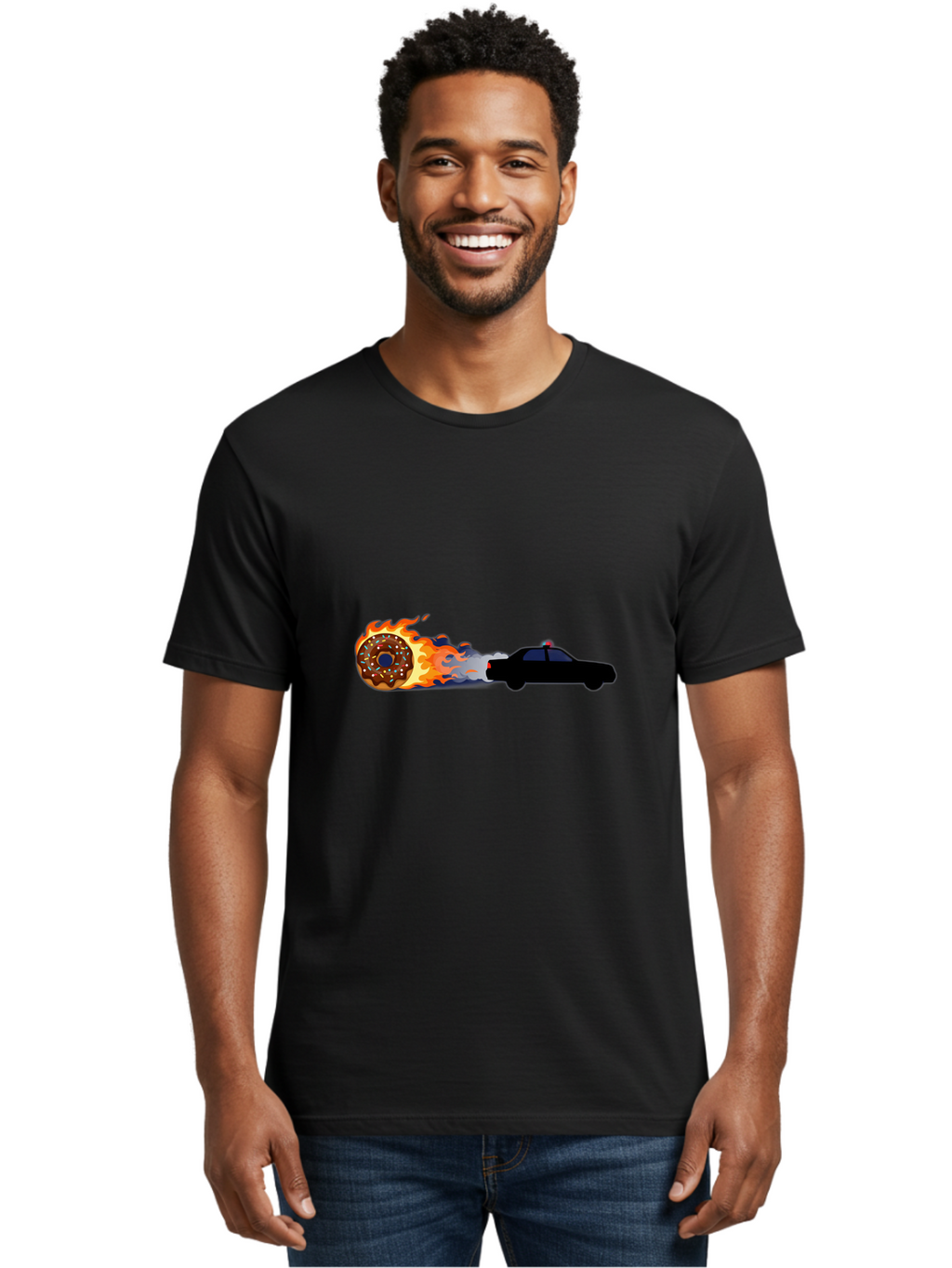 Flaming-Donut Men'S Graphic Tee, 100% Cotton, Comfortable Casual Summer Wear, Machine Washable, Vintage Camera, Old Camera, Antique Camera, Black Camera, Classic Photography, Photography Equipment, Nostalgic Device, Film Camera, Camera Art Bam411