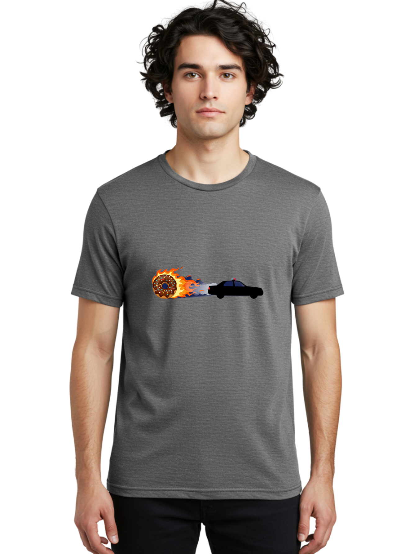Flaming-Donut Men'S Graphic Tee, 100% Cotton, Comfortable Casual Summer Wear, Machine Washable, Vintage Camera, Old Camera, Antique Camera, Black Camera, Classic Photography, Photography Equipment, Nostalgic Device, Film Camera, Camera Art Bam411