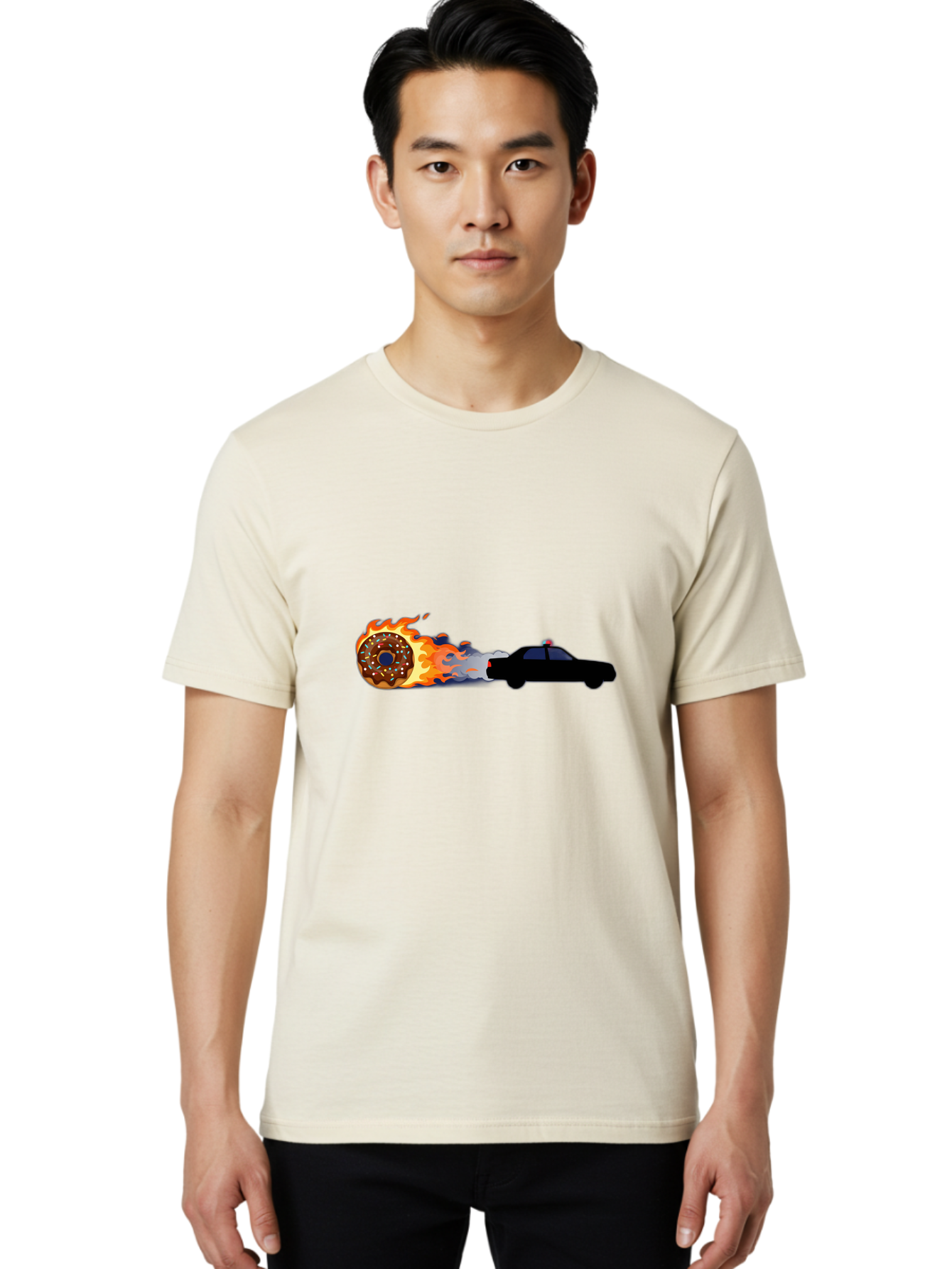 Flaming-Donut Men'S Graphic Tee, 100% Cotton, Comfortable Casual Summer Wear, Machine Washable, Vintage Camera, Old Camera, Antique Camera, Black Camera, Classic Photography, Photography Equipment, Nostalgic Device, Film Camera, Camera Art Bam411