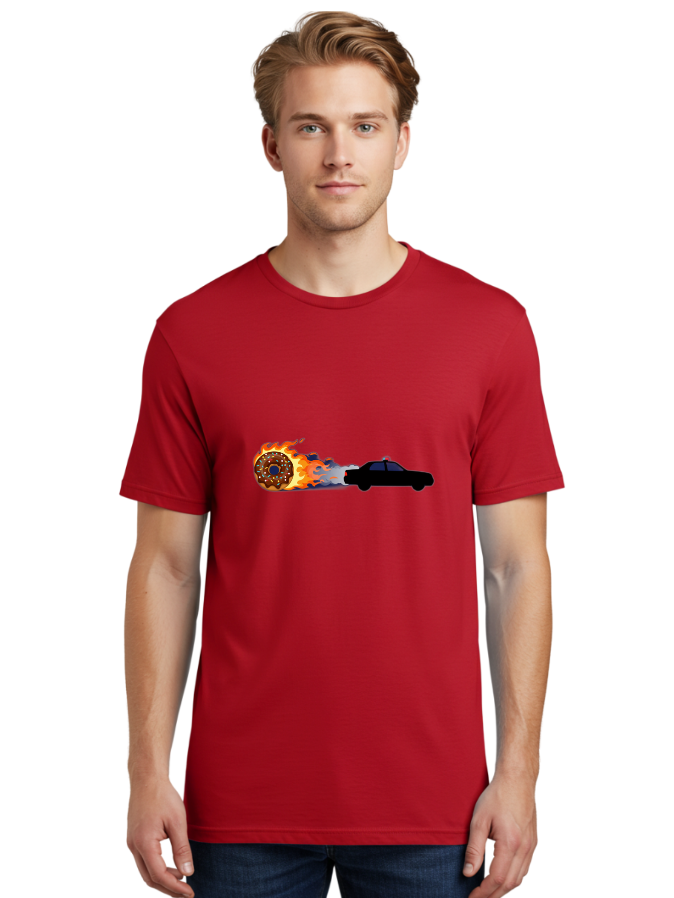 Flaming-Donut Men'S Graphic Tee, 100% Cotton, Comfortable Casual Summer Wear, Machine Washable, Vintage Camera, Old Camera, Antique Camera, Black Camera, Classic Photography, Photography Equipment, Nostalgic Device, Film Camera, Camera Art Bam411