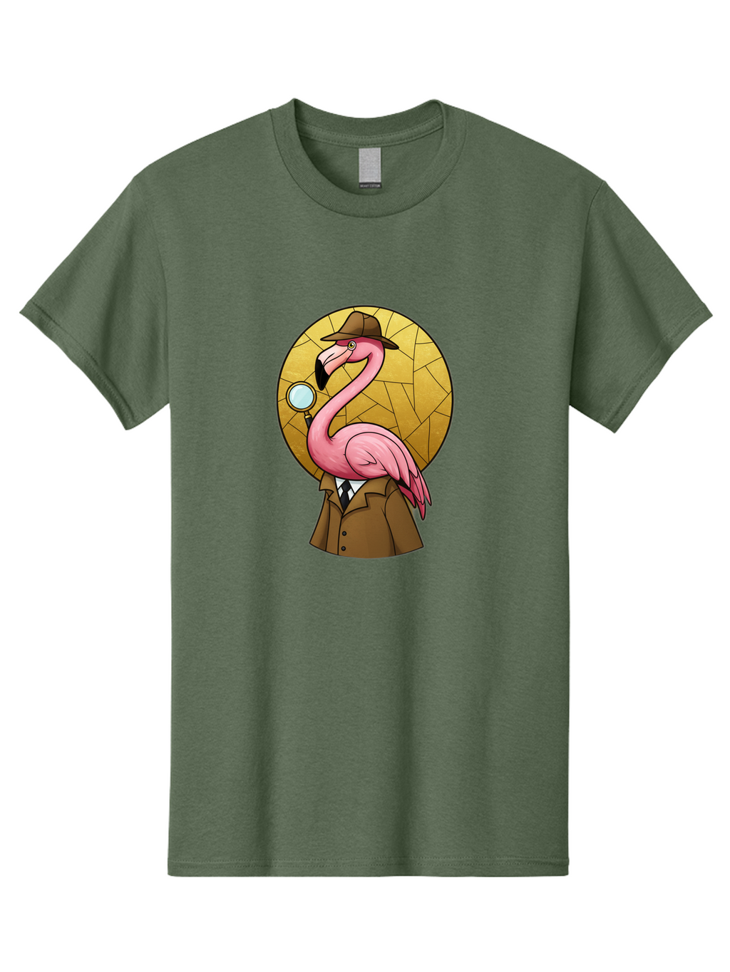 Flamingo-Detective-1 Men'S Graphic Tee, 100% Cotton, Comfortable Casual Summer Wear, Machine Washable, Vintage Camera, Old Camera, Antique Camera, Black Camera, Classic Photography, Photography Equipment, Nostalgic Device, Film Camera, Bam412