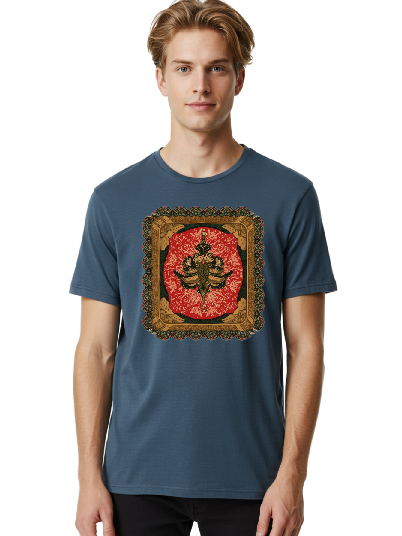 Fleur-De-Lis-Emblem Men'S Graphic Tee, 100% Cotton, Comfortable Casual Summer Wear, Machine Washable, Vintage Camera, Old Camera, Antique Camera, Black Camera, Classic Photography, Photography Equipment, Nostalgic Device, Film Camera, Bam414