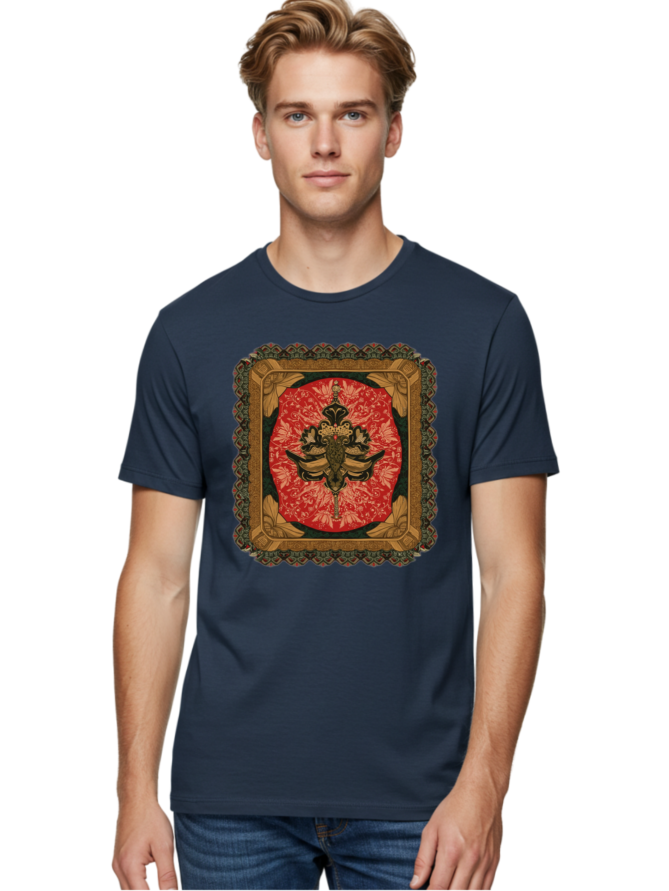 Fleur-De-Lis-Emblem Men'S Graphic Tee, 100% Cotton, Comfortable Casual Summer Wear, Machine Washable, Vintage Camera, Old Camera, Antique Camera, Black Camera, Classic Photography, Photography Equipment, Nostalgic Device, Film Camera, Bam414