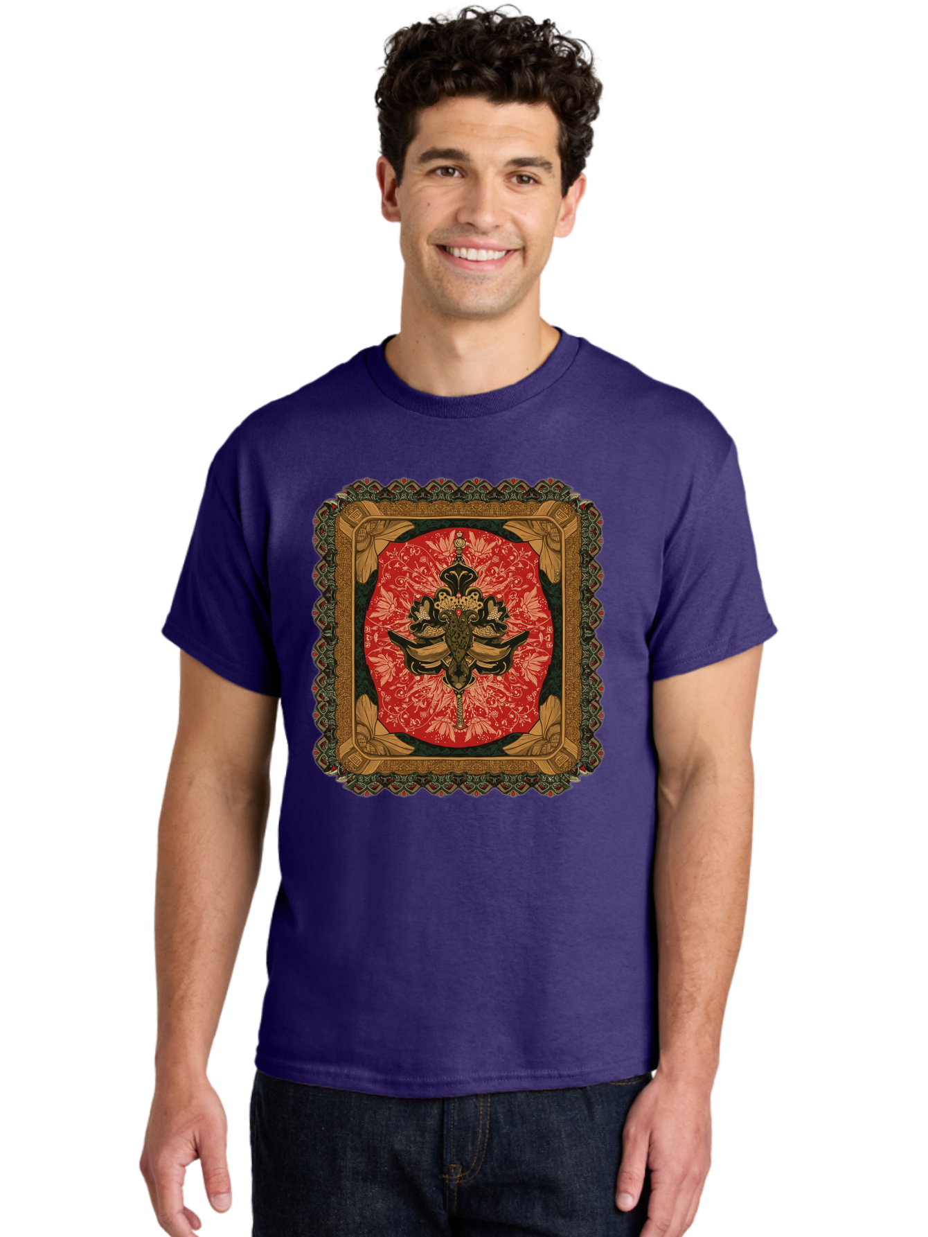 Fleur-De-Lis-Emblem Men'S Graphic Tee, 100% Cotton, Comfortable Casual Summer Wear, Machine Washable, Vintage Camera, Old Camera, Antique Camera, Black Camera, Classic Photography, Photography Equipment, Nostalgic Device, Film Camera, Bam414
