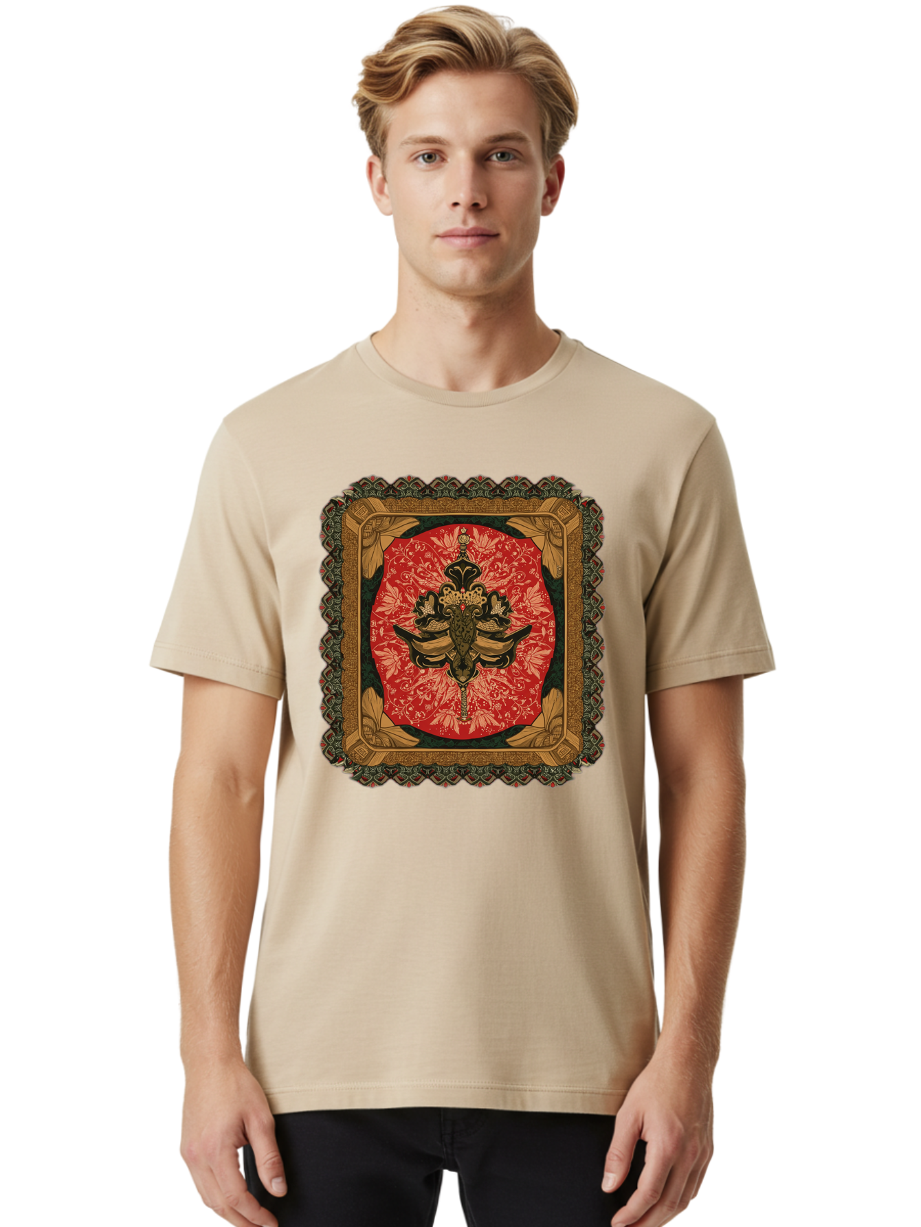 Fleur-De-Lis-Emblem Men'S Graphic Tee, 100% Cotton, Comfortable Casual Summer Wear, Machine Washable, Vintage Camera, Old Camera, Antique Camera, Black Camera, Classic Photography, Photography Equipment, Nostalgic Device, Film Camera, Bam414