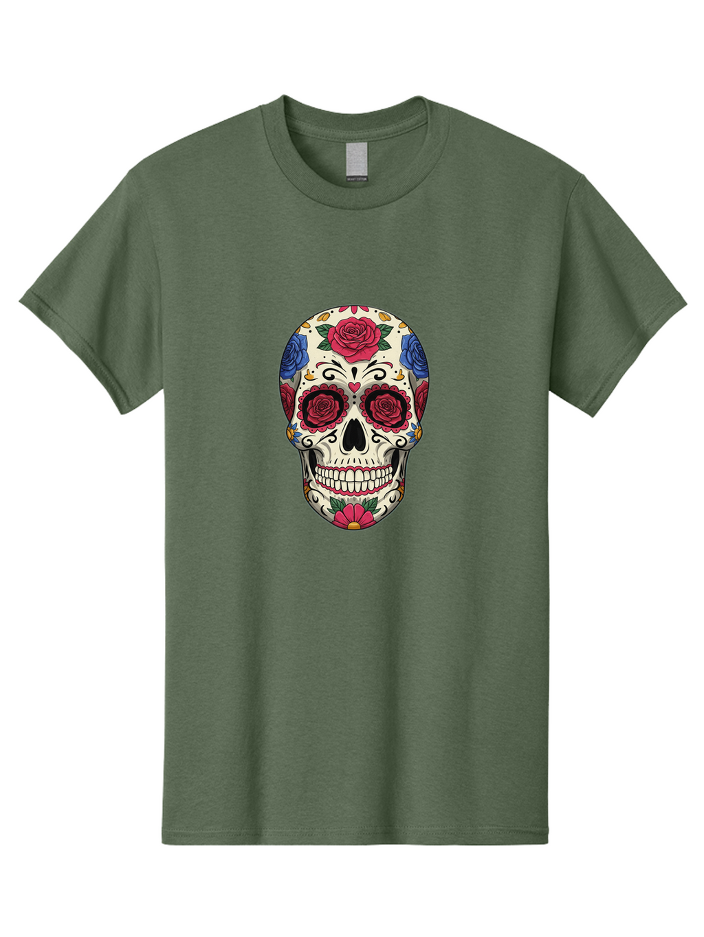 Floral-Art-Skull-1 Men'S Graphic Tee, 100% Cotton, Comfortable Casual Summer Wear, Machine Washable, Vintage Camera, Old Camera, Antique Camera, Black Camera, Classic Photography, Photography Equipment, Nostalgic Device, Film Camera, Bam416